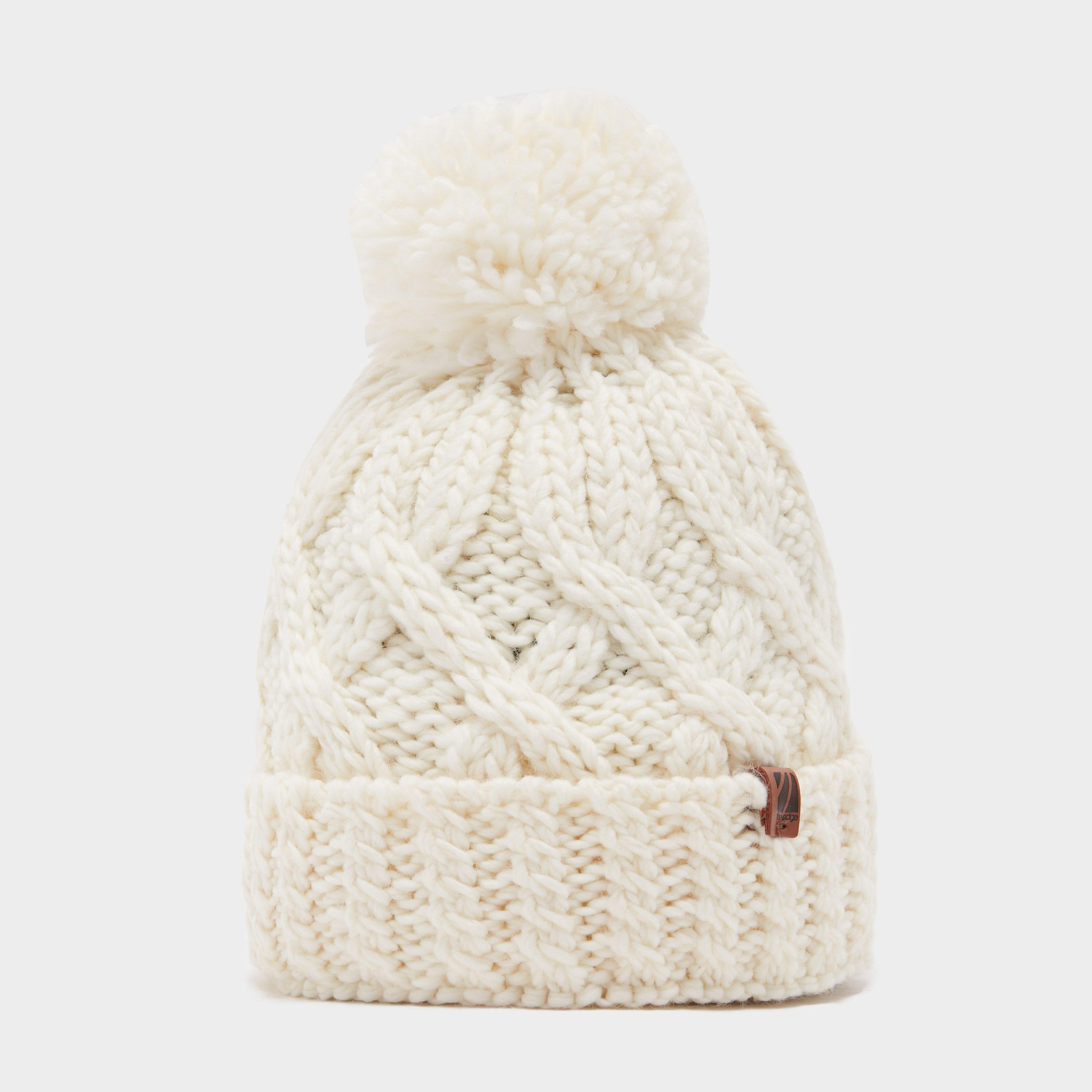 Women's Chunky Bobble Hat, White