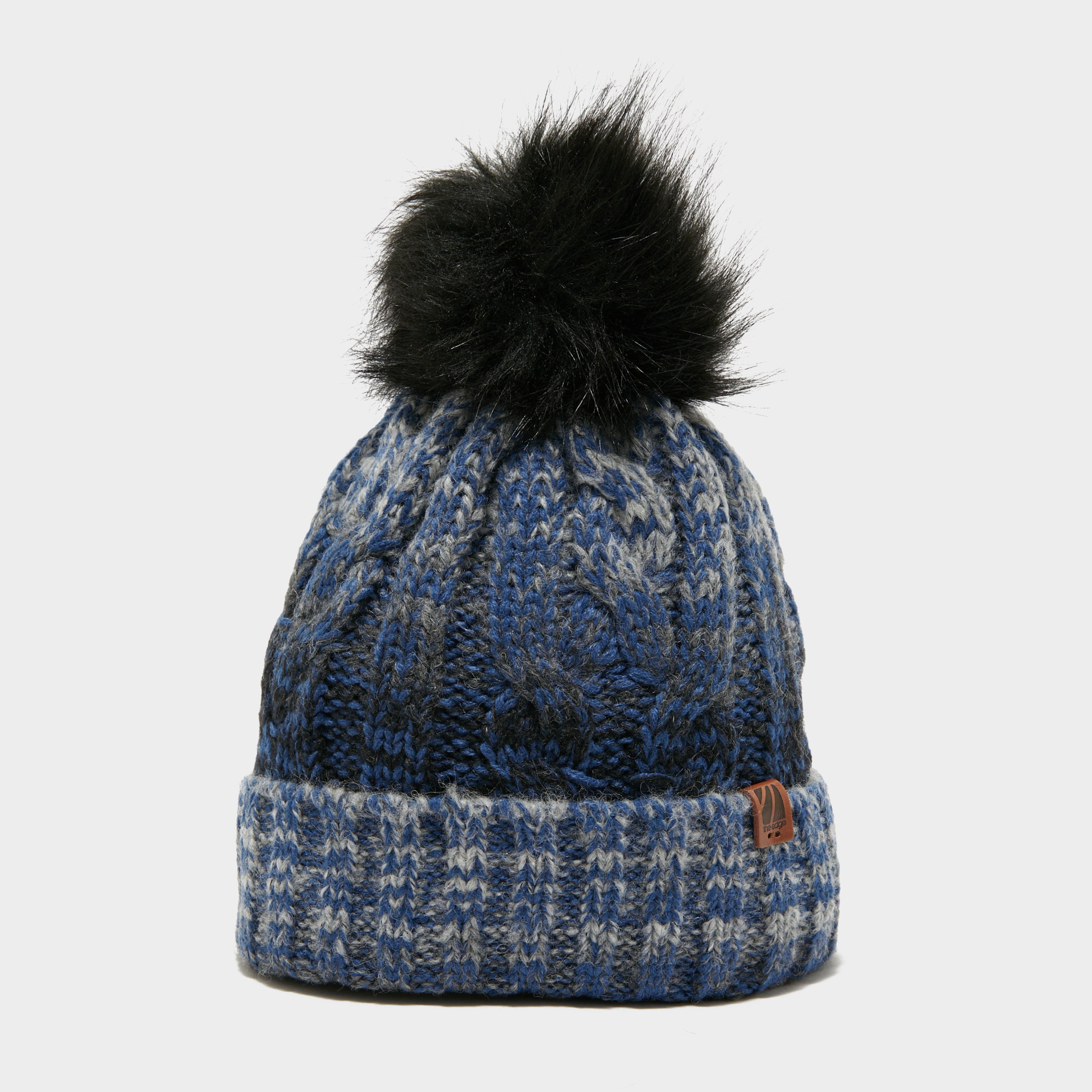 Women's Gem Bobble Hat - Blue, Blue