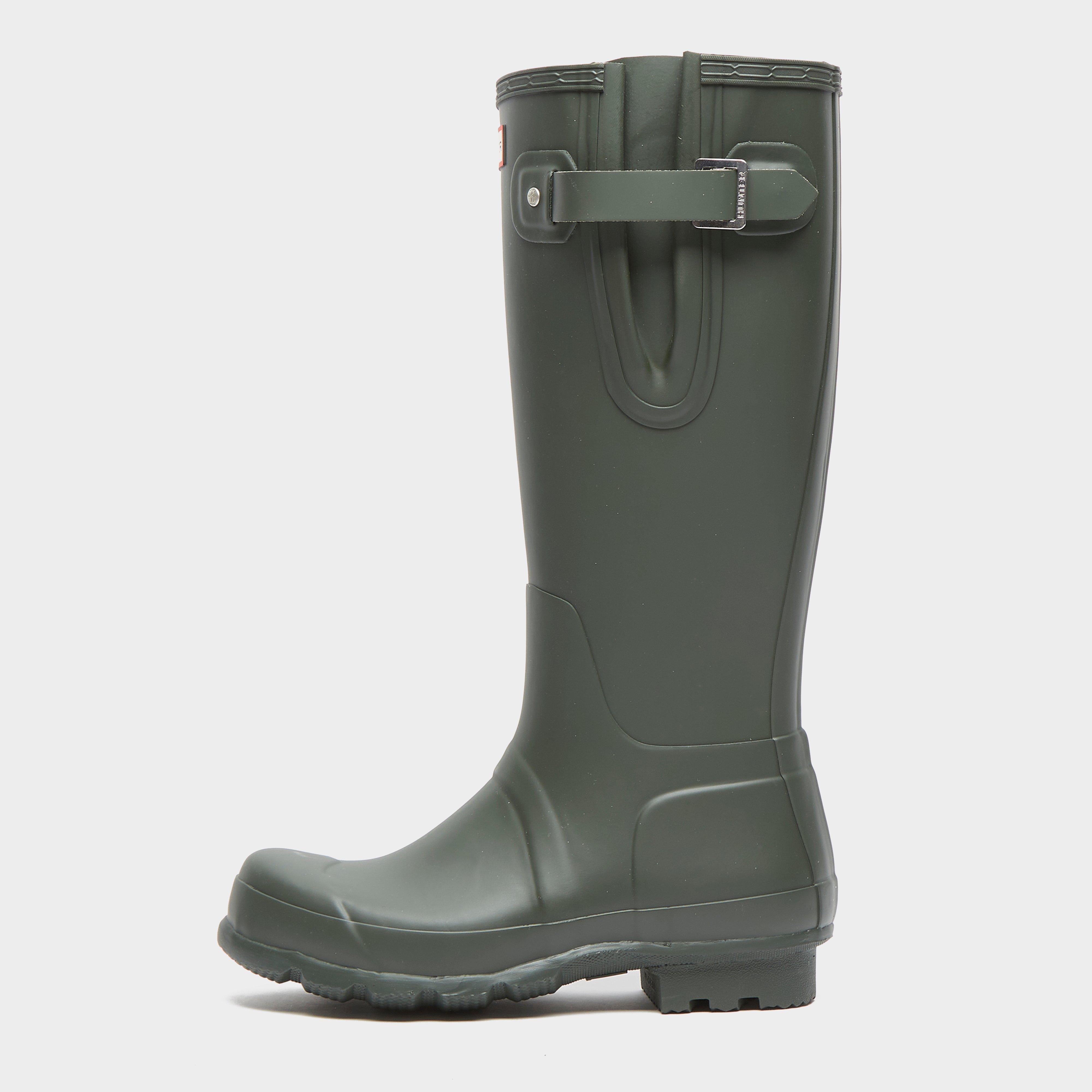 Hunter Mens Original Tall Wellington Boots Dark Olive - Green, green