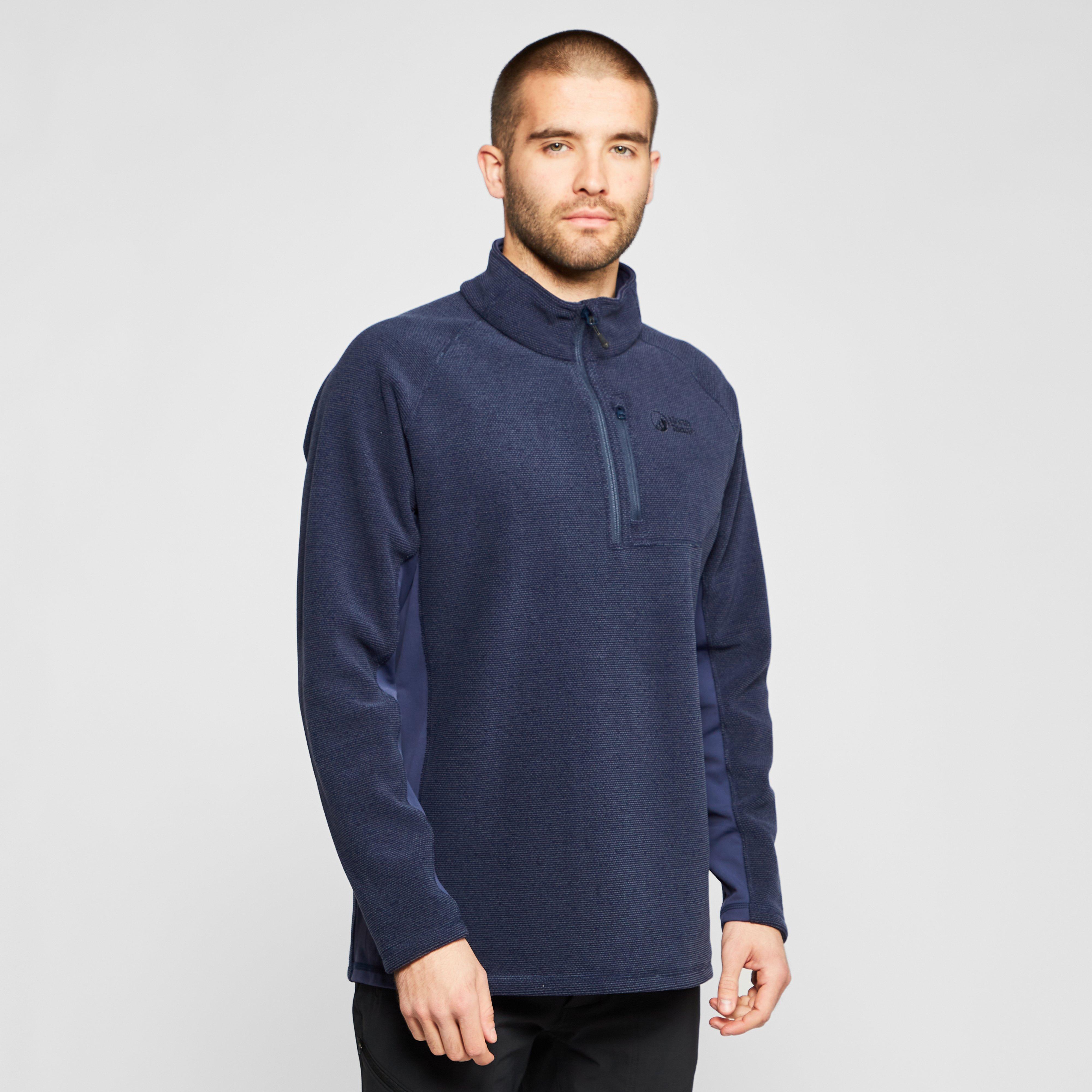 North Ridge Men's Peak Half Zip Fleece - Navy Blue, Navy Blue