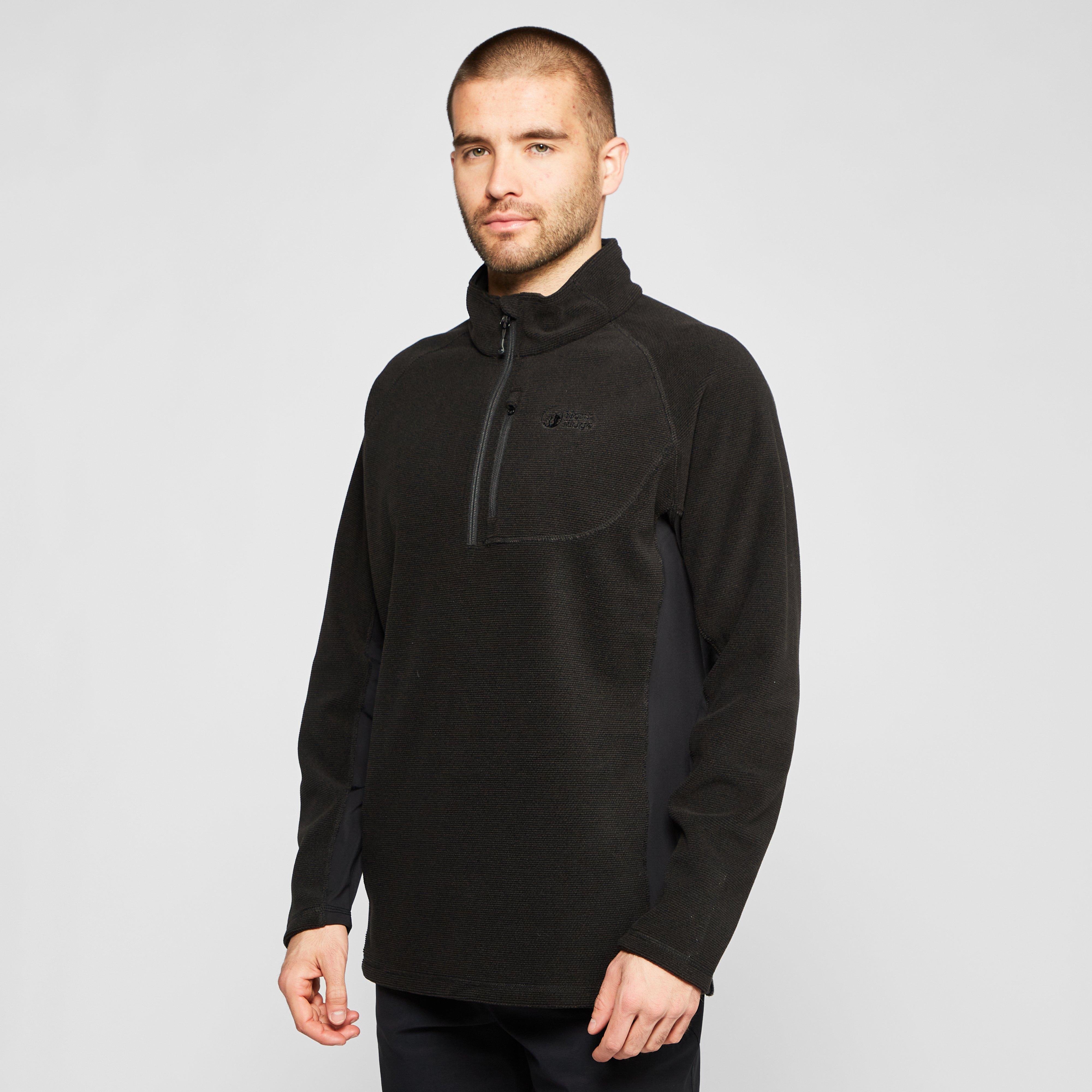 North Ridge Men's Peak Half Zip Fleece - Black, Black