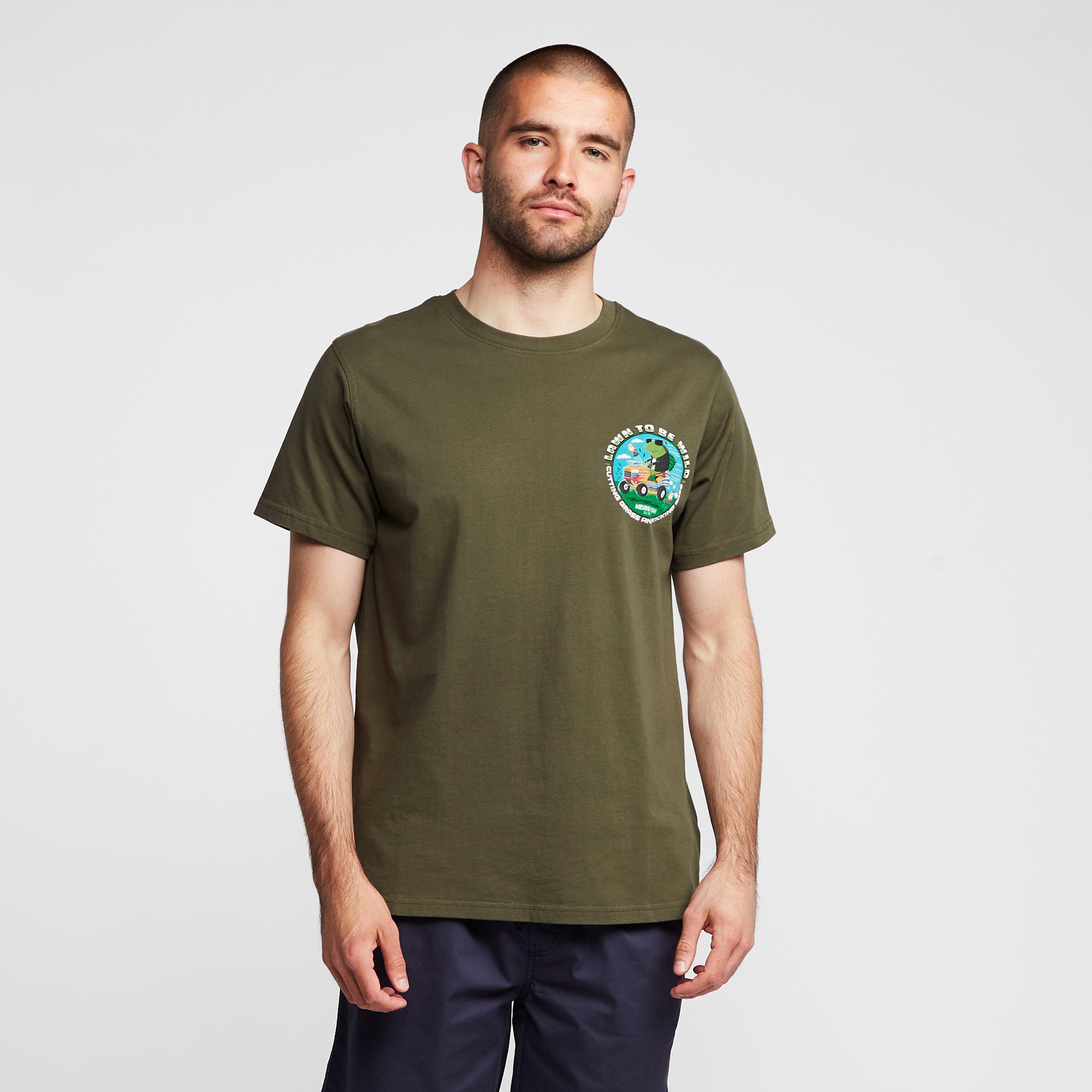 Weird Fish Men's Lawn To Be Wild Organic T-Shirt - Green, Green