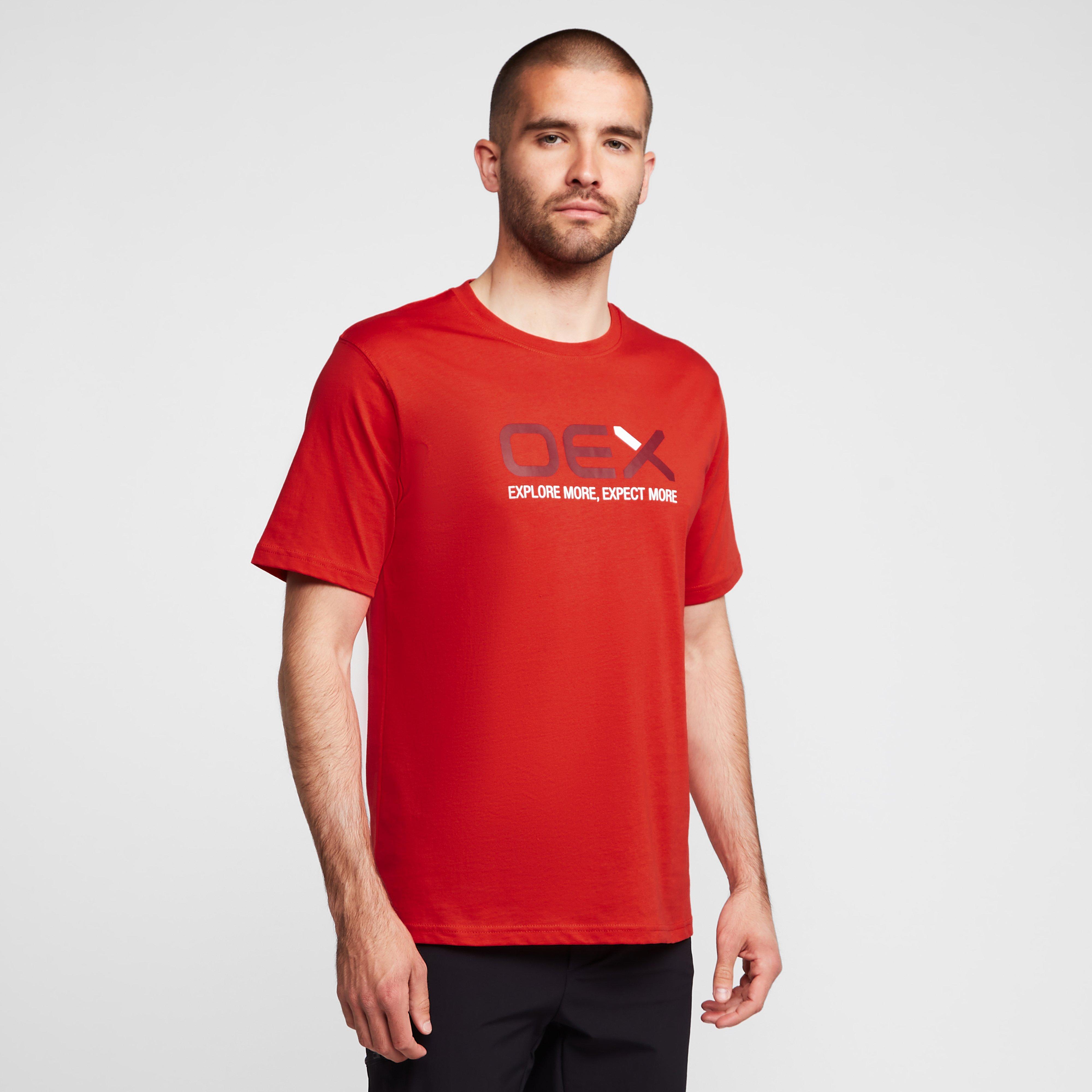 Men's Explore Large Graphic Tee, Red