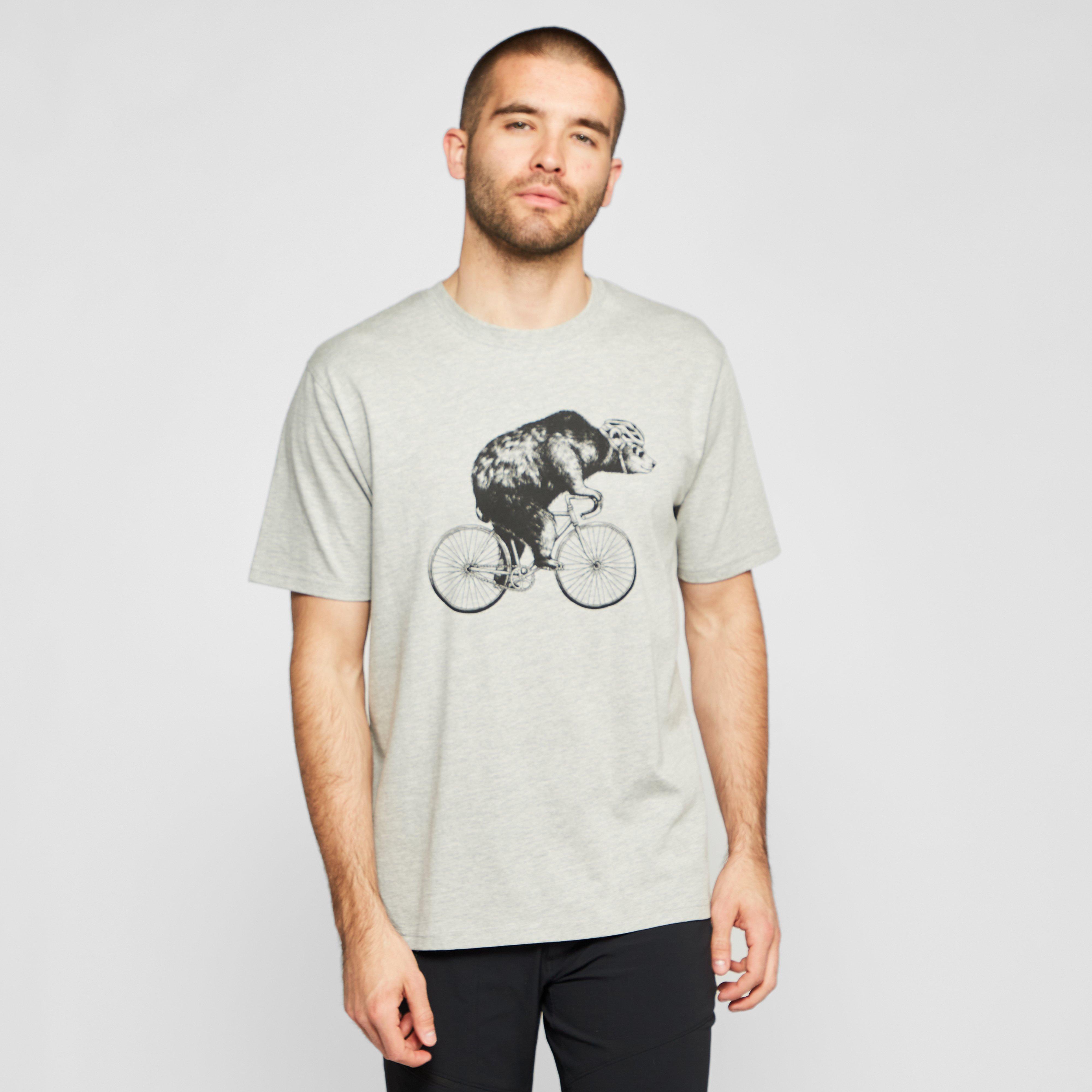 Men's Bear On A Bike T-Shirt - Grey, Grey