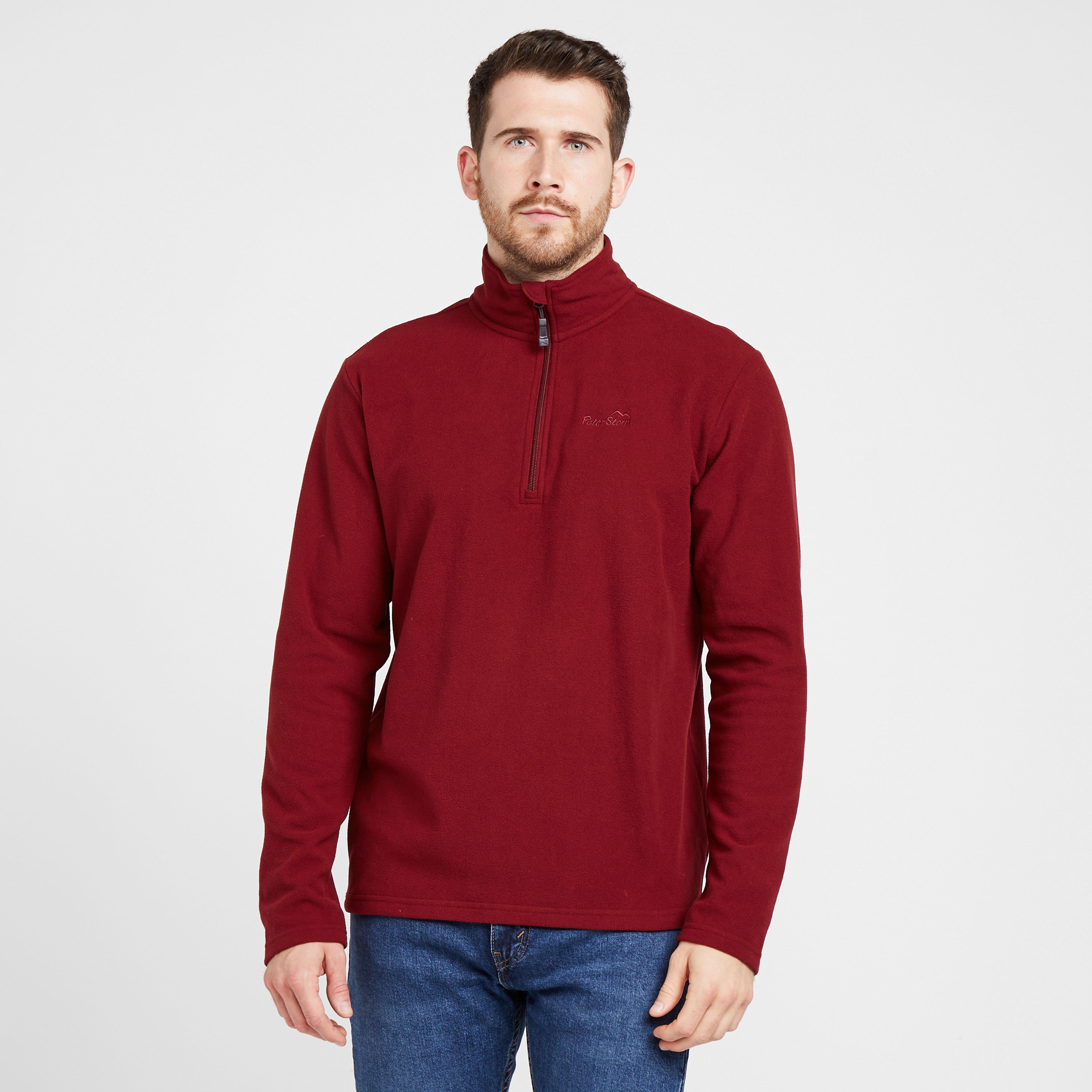 Mens Bracken Half Zip Fleece Red - Red, Red