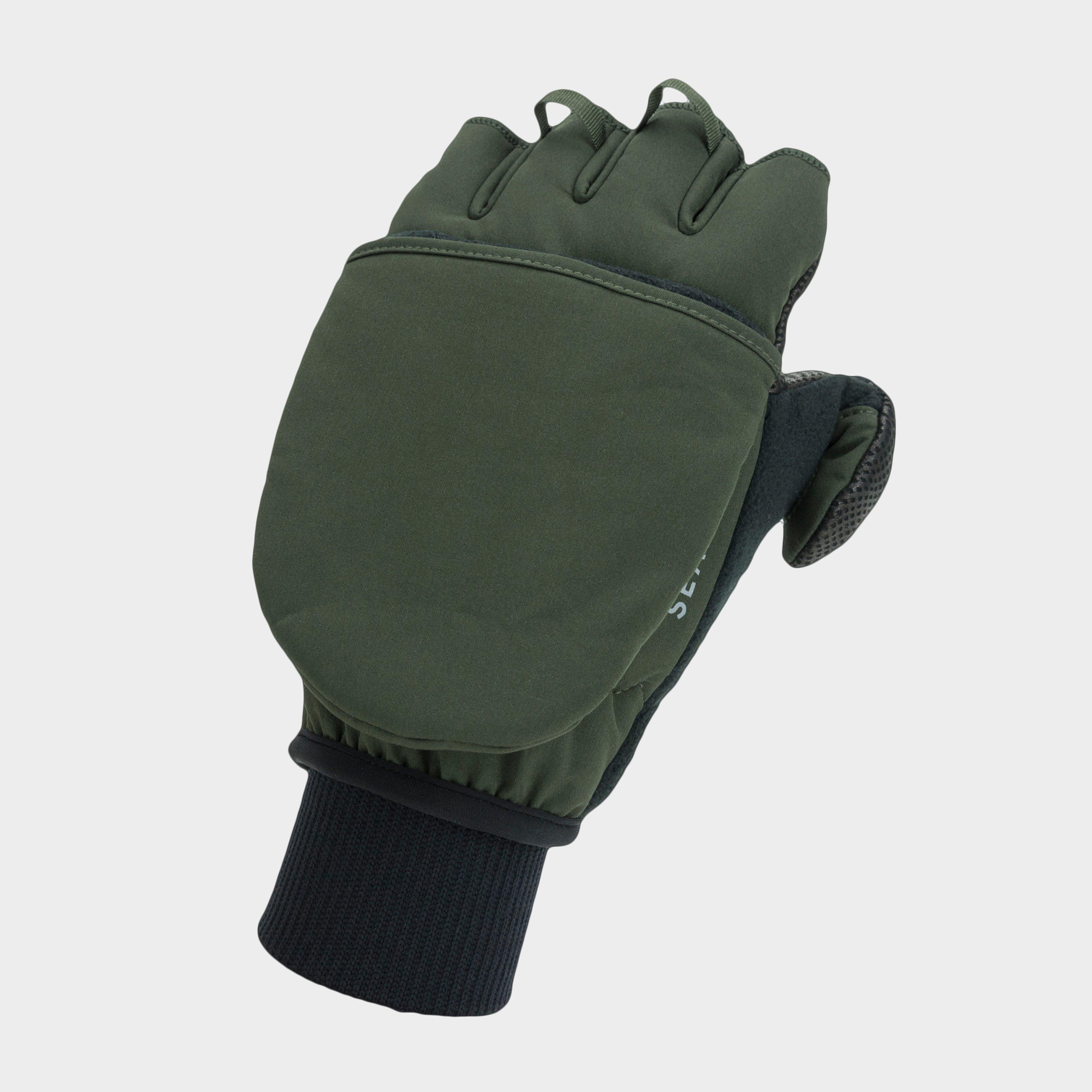 Image of Sealskinz Windproof Cold Weather Convertible Mitt - Green, Green