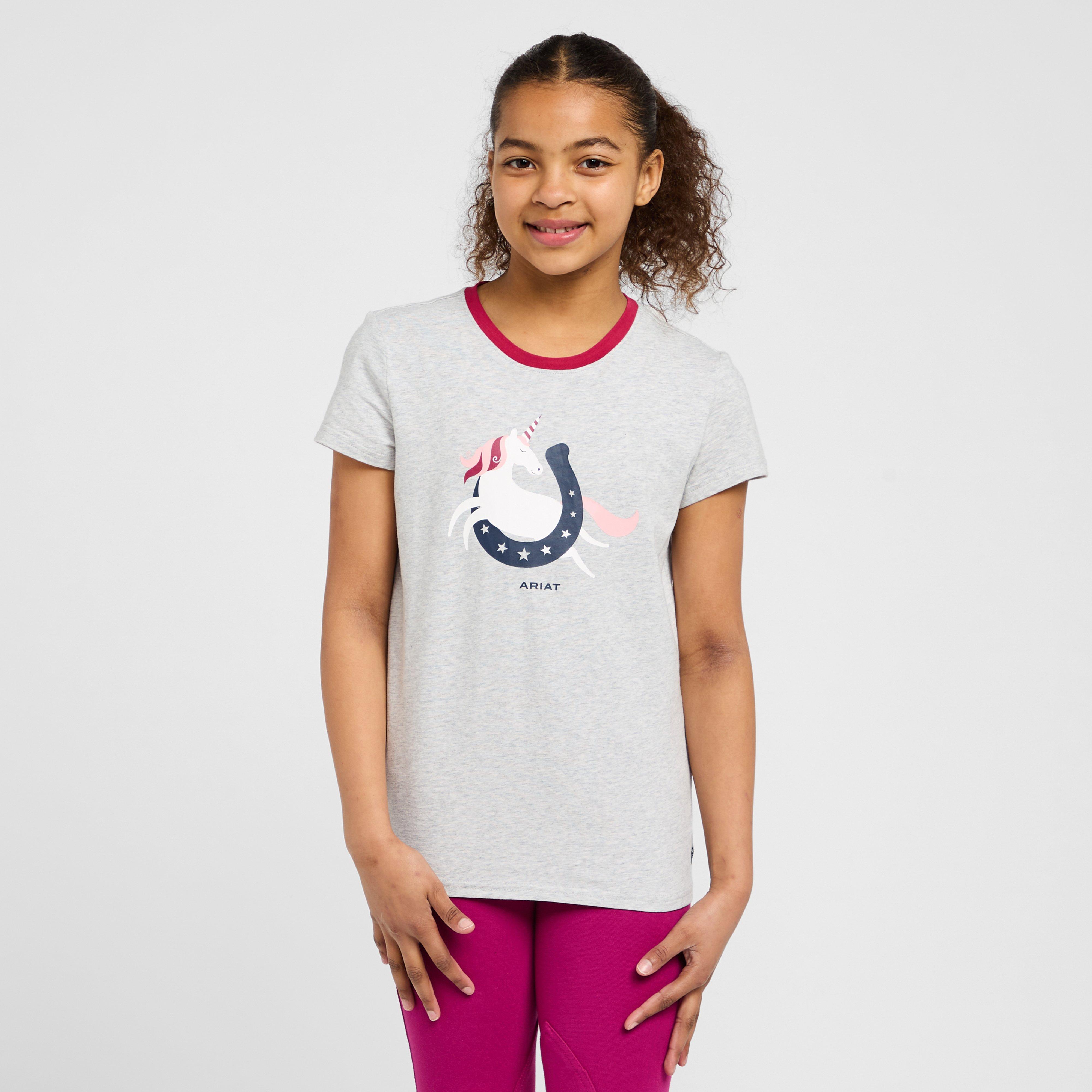 Click to view product details and reviews for Childs Unicorn Moon Short Sleeved Top Grey.
