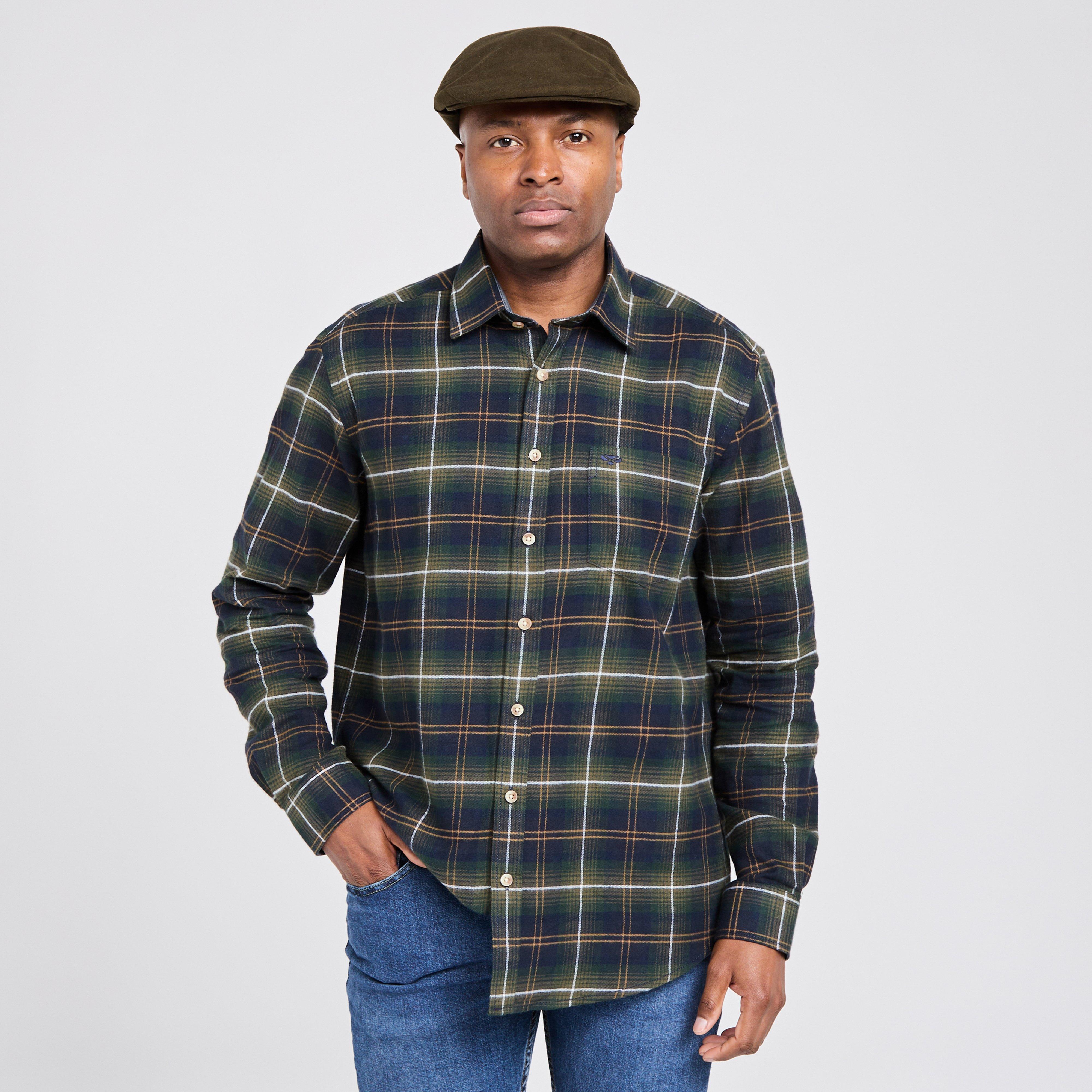 Click to view product details and reviews for Mens Pitmedden Long Sleeve Flannel Shirt Green.