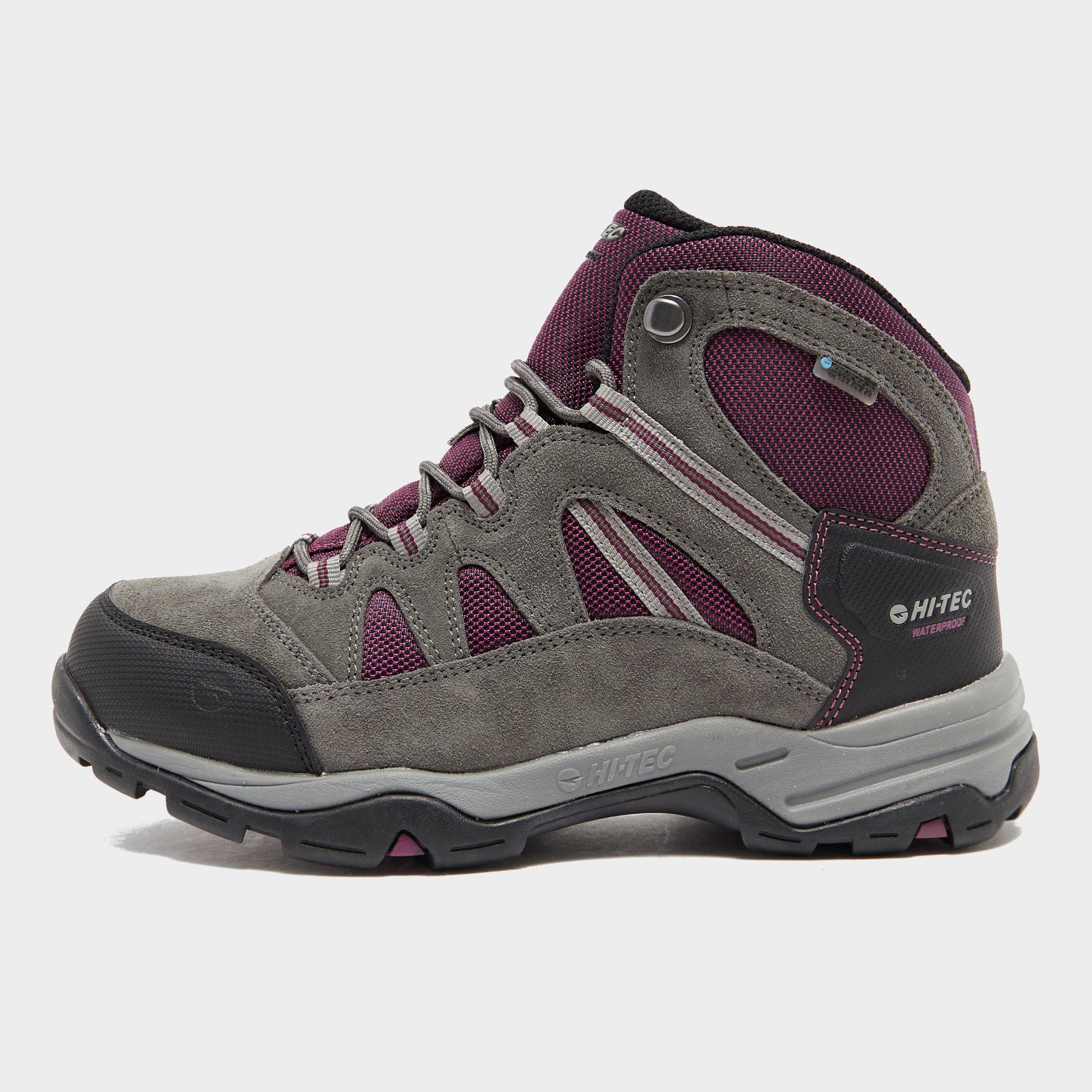 Hi Tec Women's Aysgarth Iii Mid Waterproof Walking Boots - Grey/Plum, GREY/PLUM