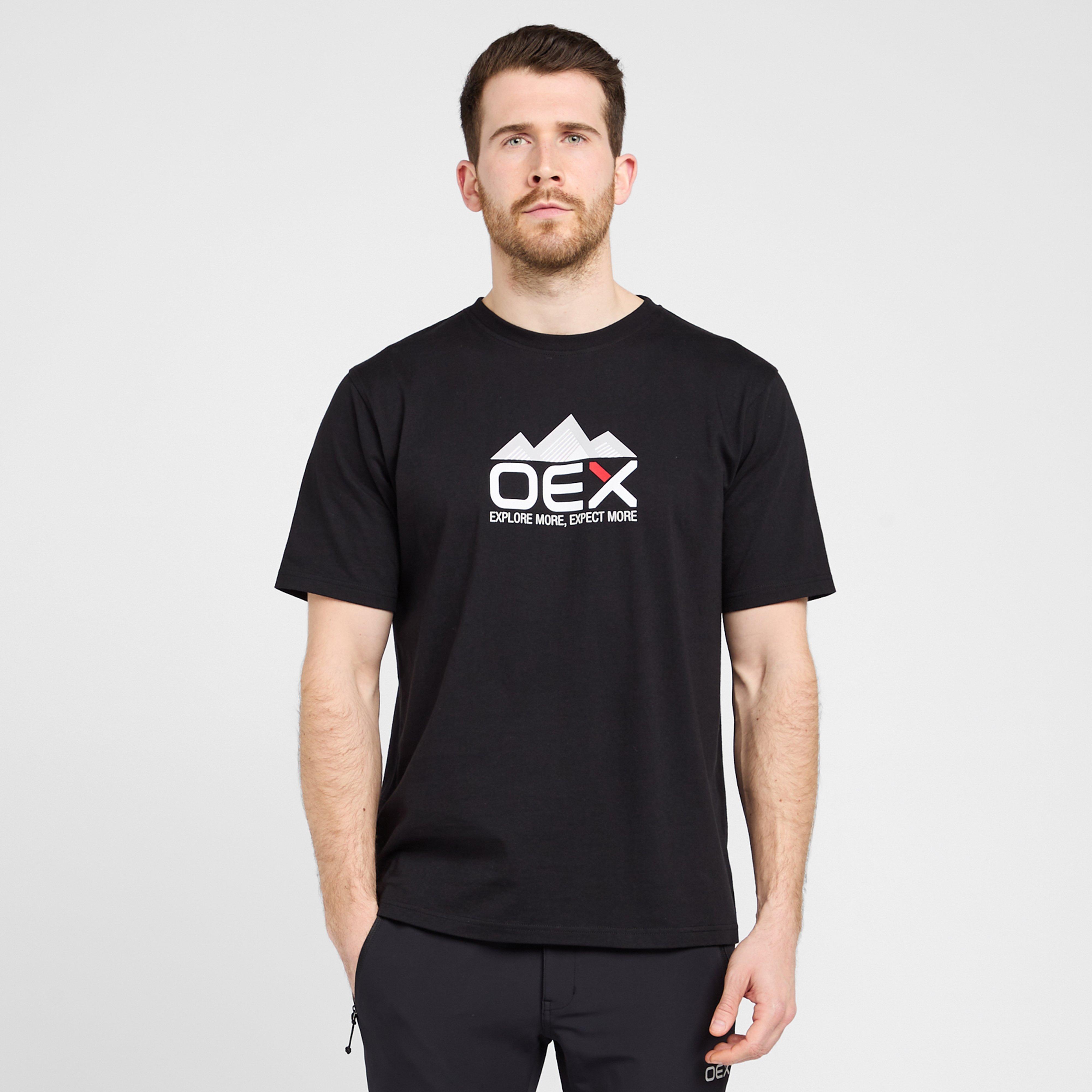 Oex Men's Explore Large Graphic Tee - Black, BLACK