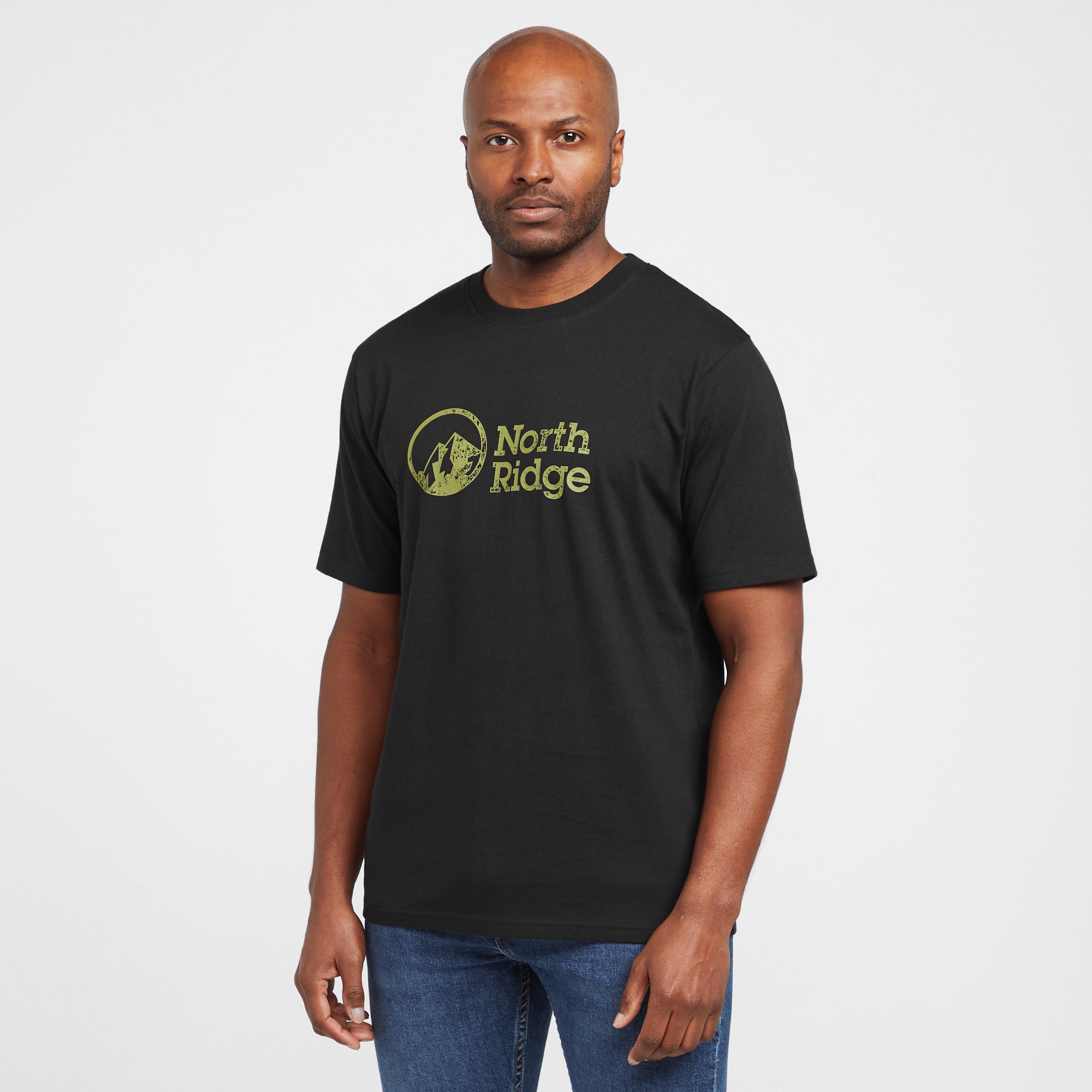 North Ridge Men's Terrain Logo Tee - Black, Black