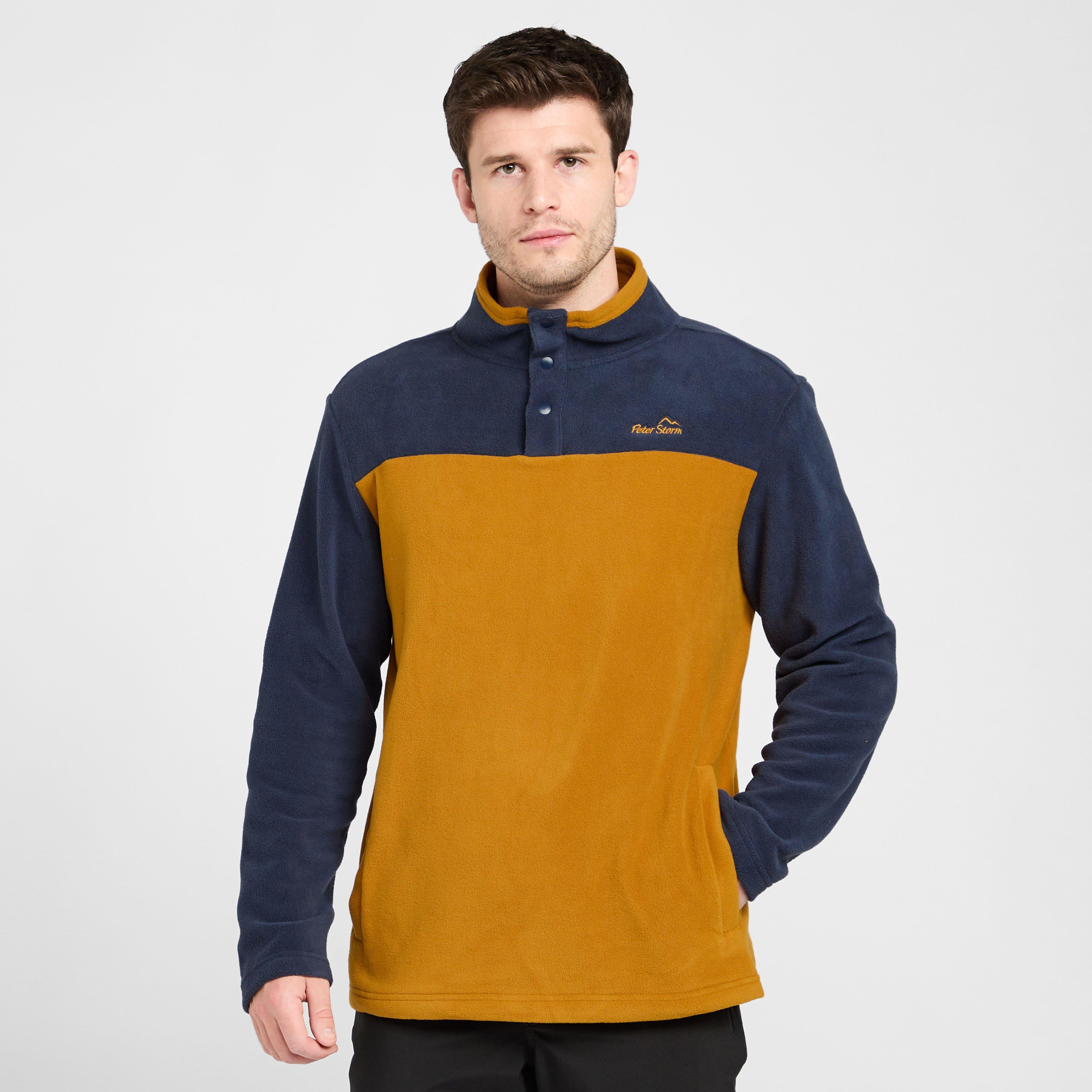 Peter Storm Men's Snap Fleece - Yellow, YELLOW