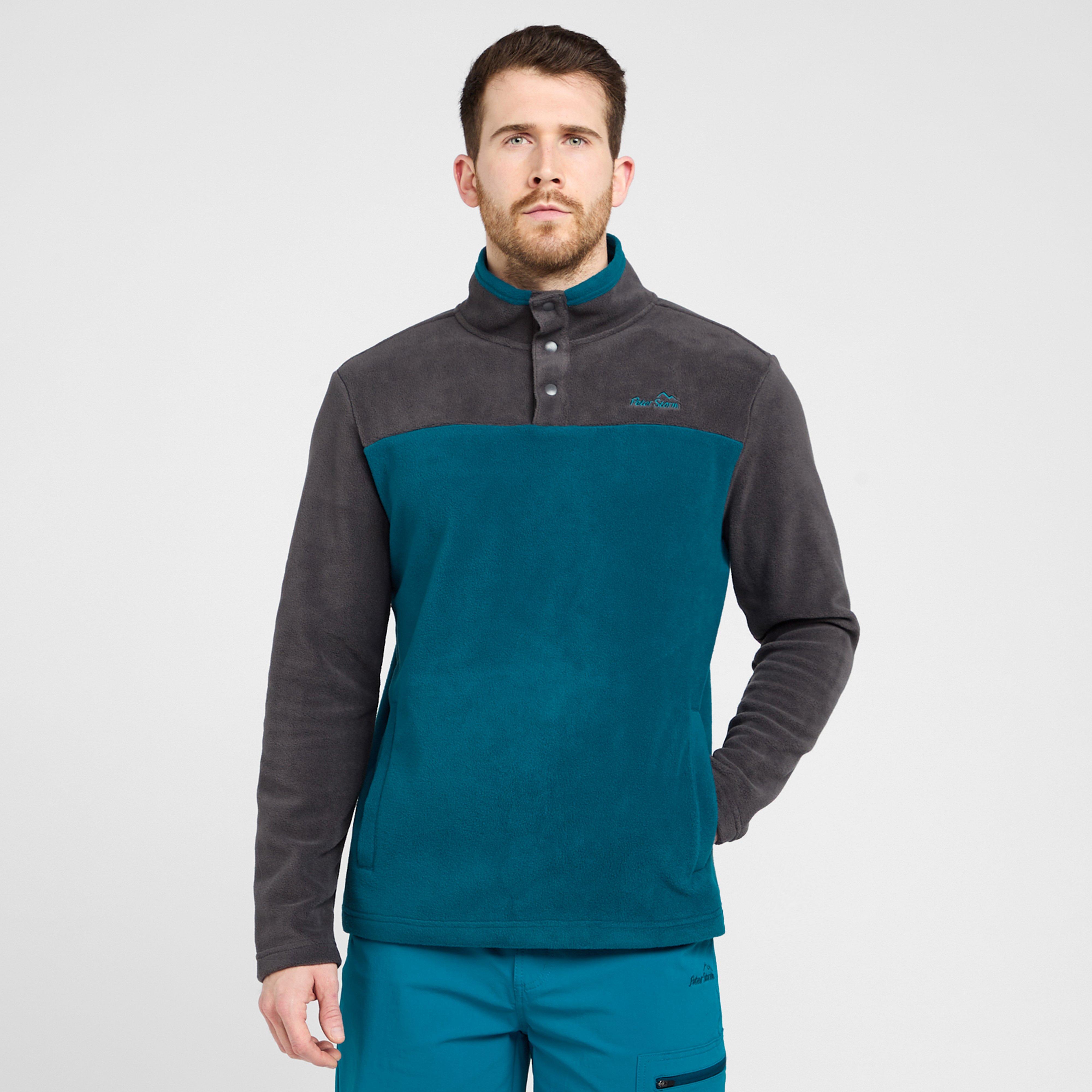 Men's Snap Fleece - Blue, Blue