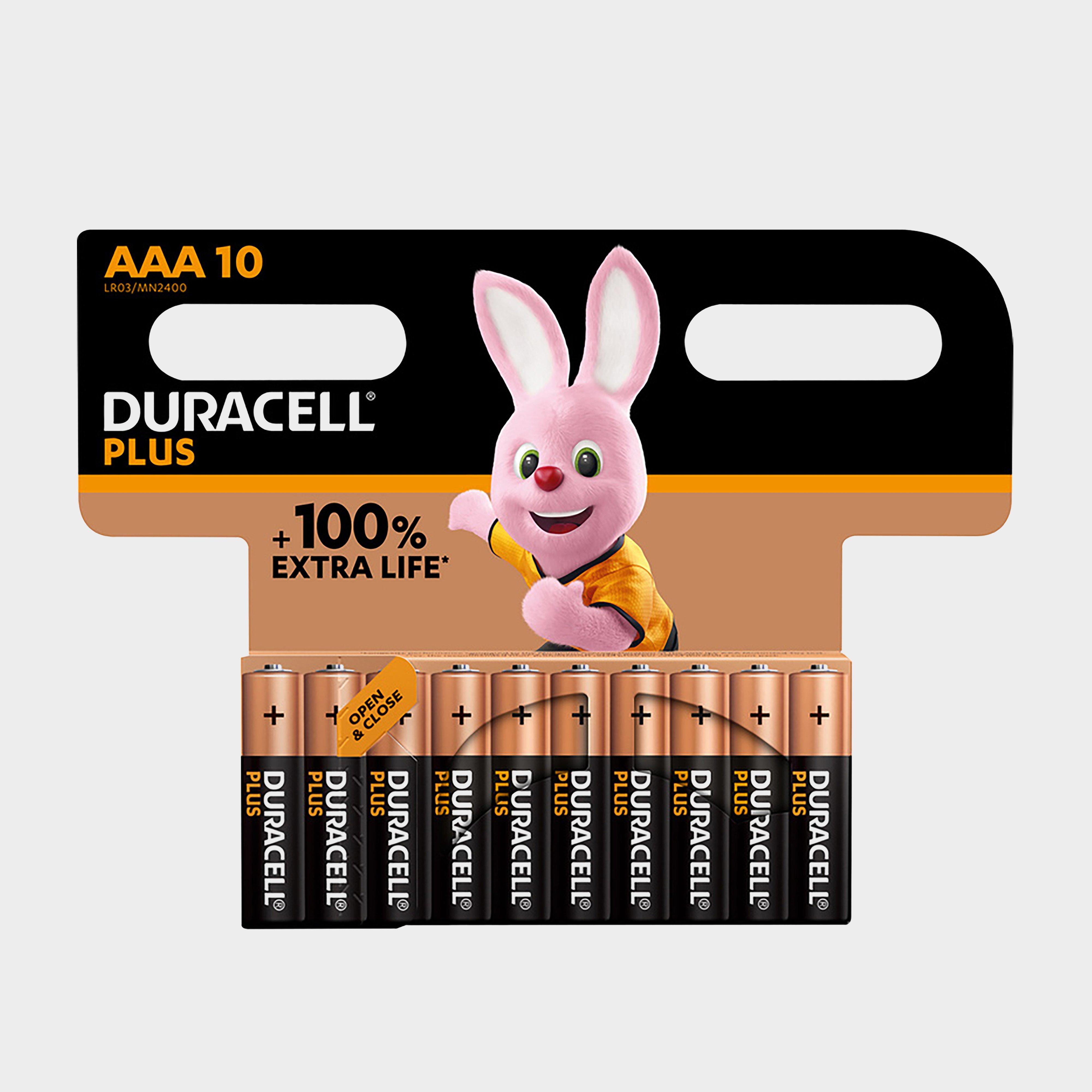 Duracell Aaa Plus Batteries (Pack Of 10) - Black, Black