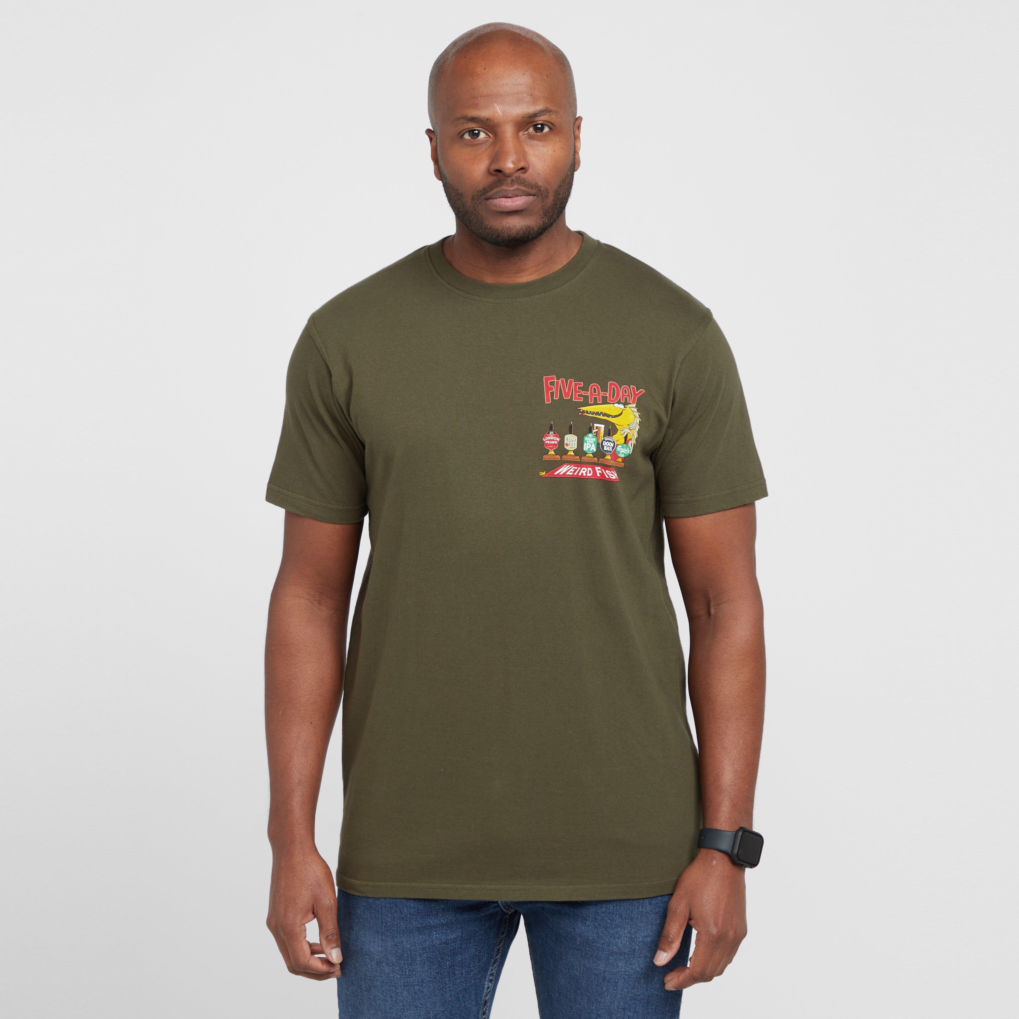 Men's Five A Day T-Shirt, Khaki