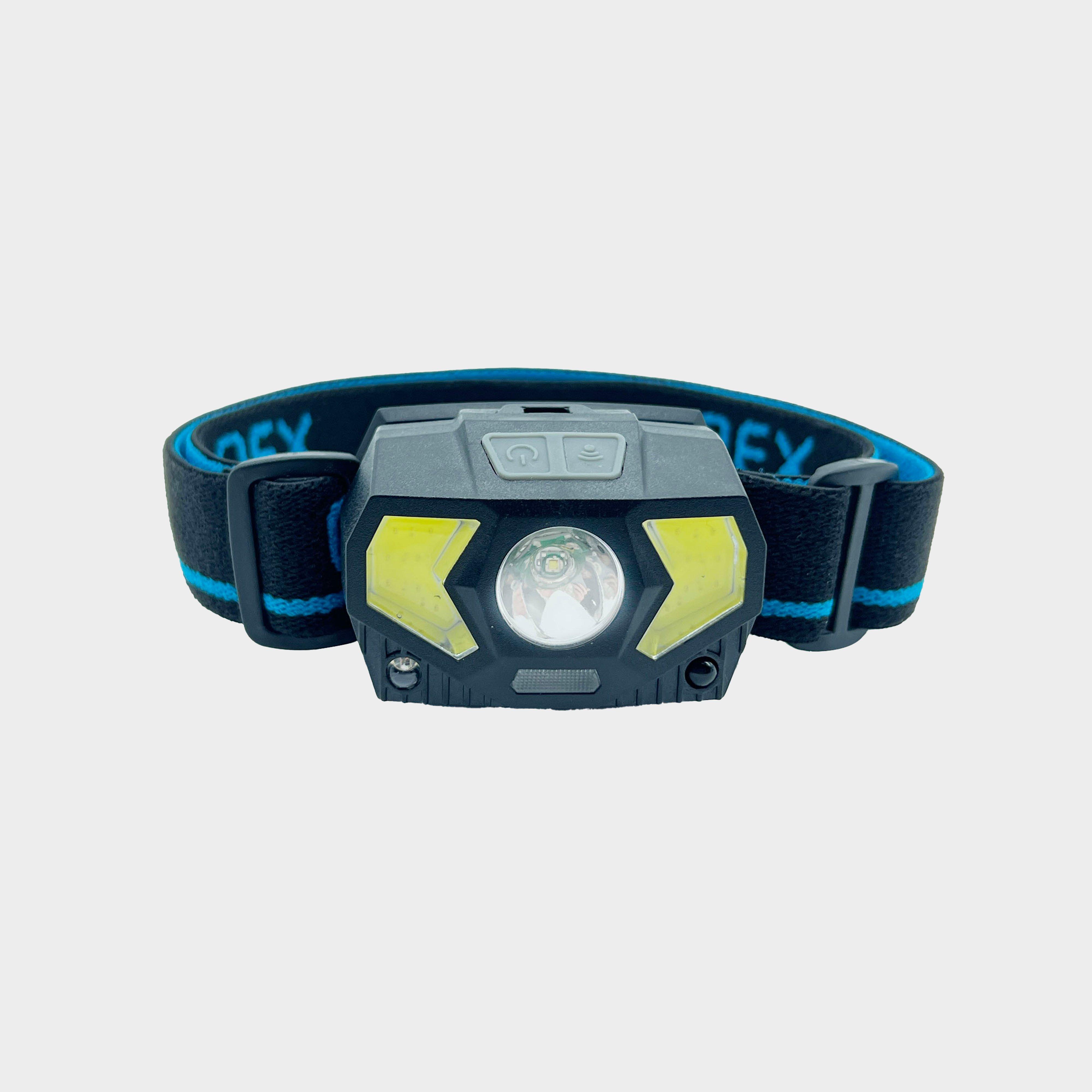 300 Lumen Rechargeable Head Torch - Black, Black