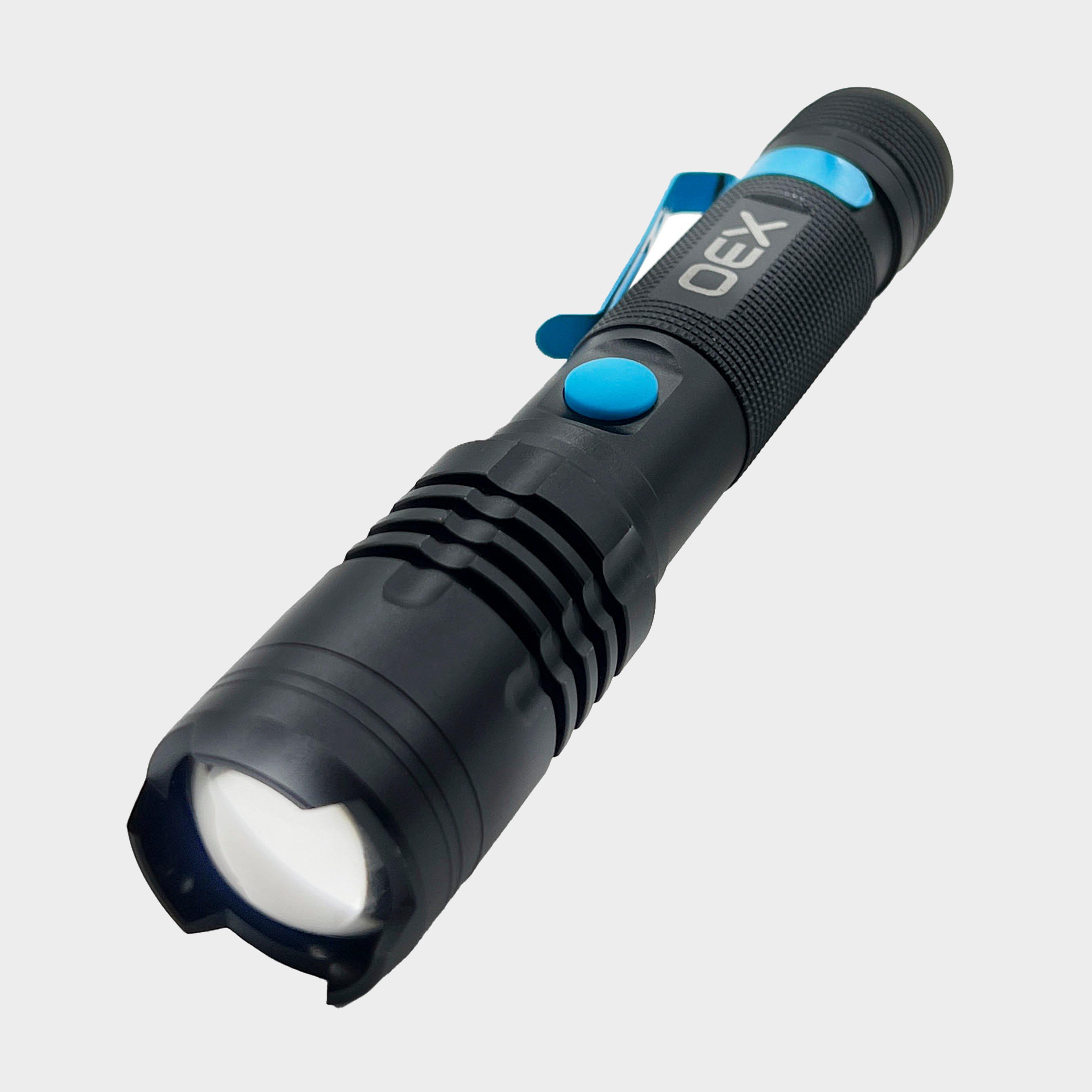 1000 Lumen Rechargeable Torch - Black, Black