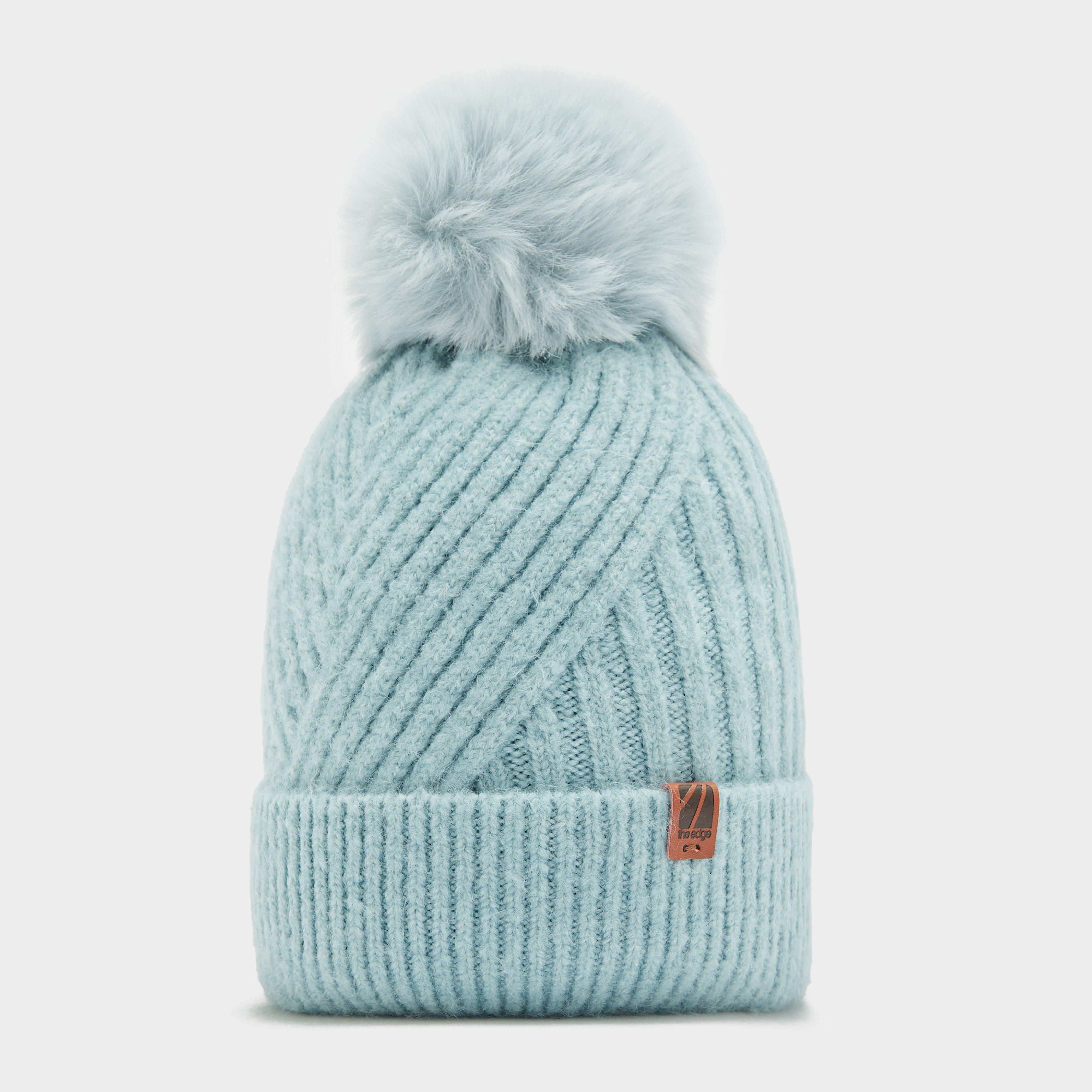 The Edge Women's Geneva Pom Beanie - Blue, BLUE