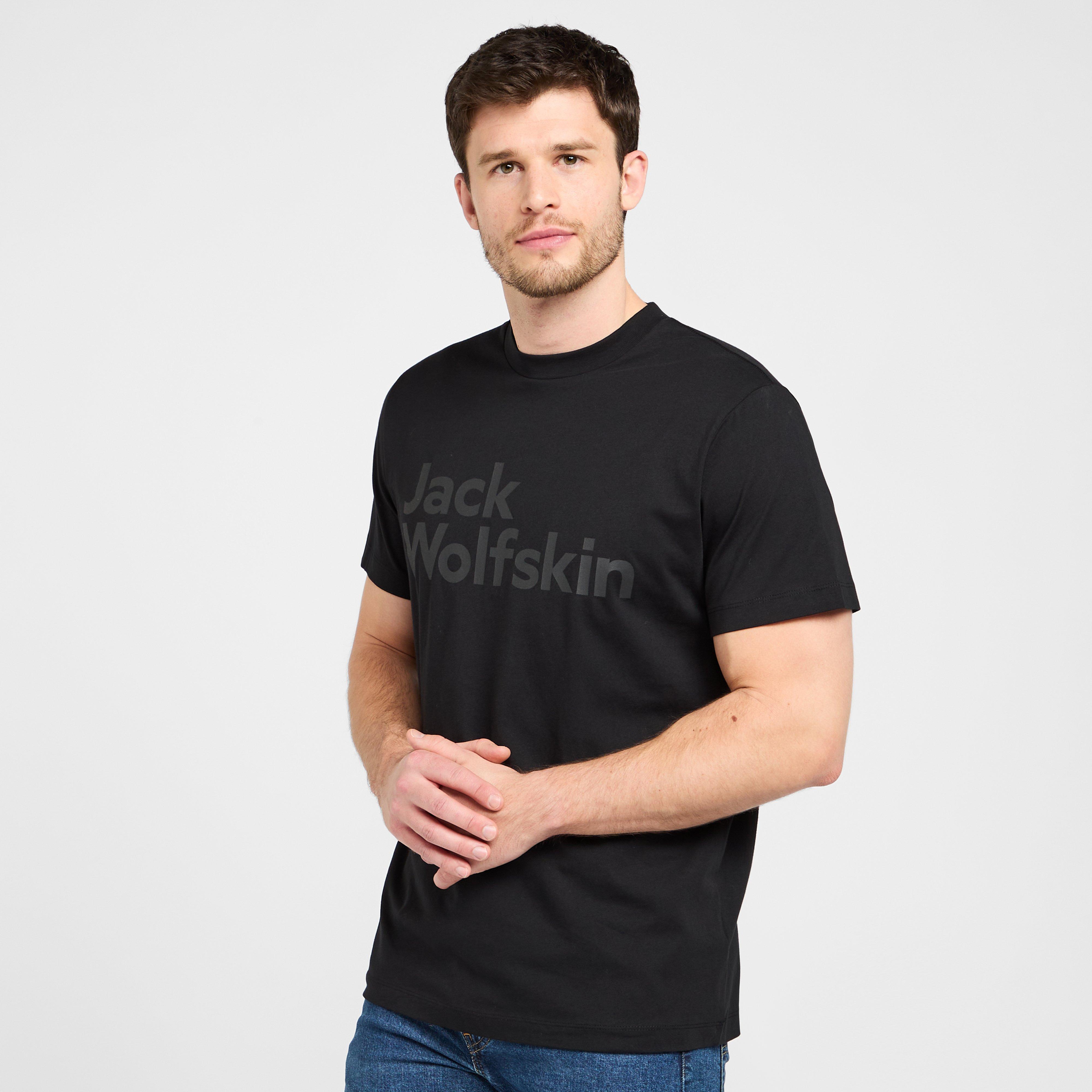Jack Wolfskin Men's Essential Logo T-Shirt - Blk, BLK