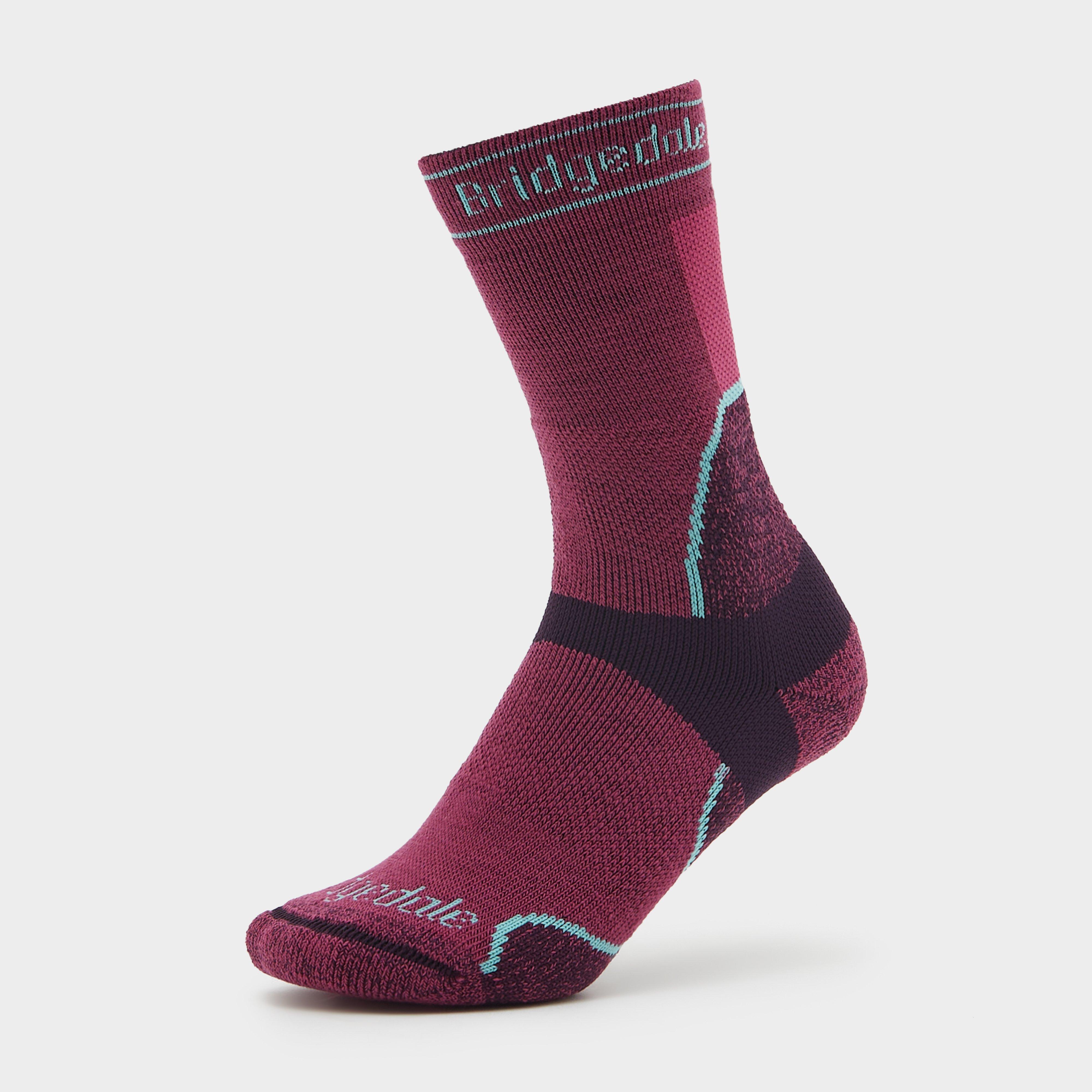 Women's Lightweight T2 Merino Sport Socks - Red, Red