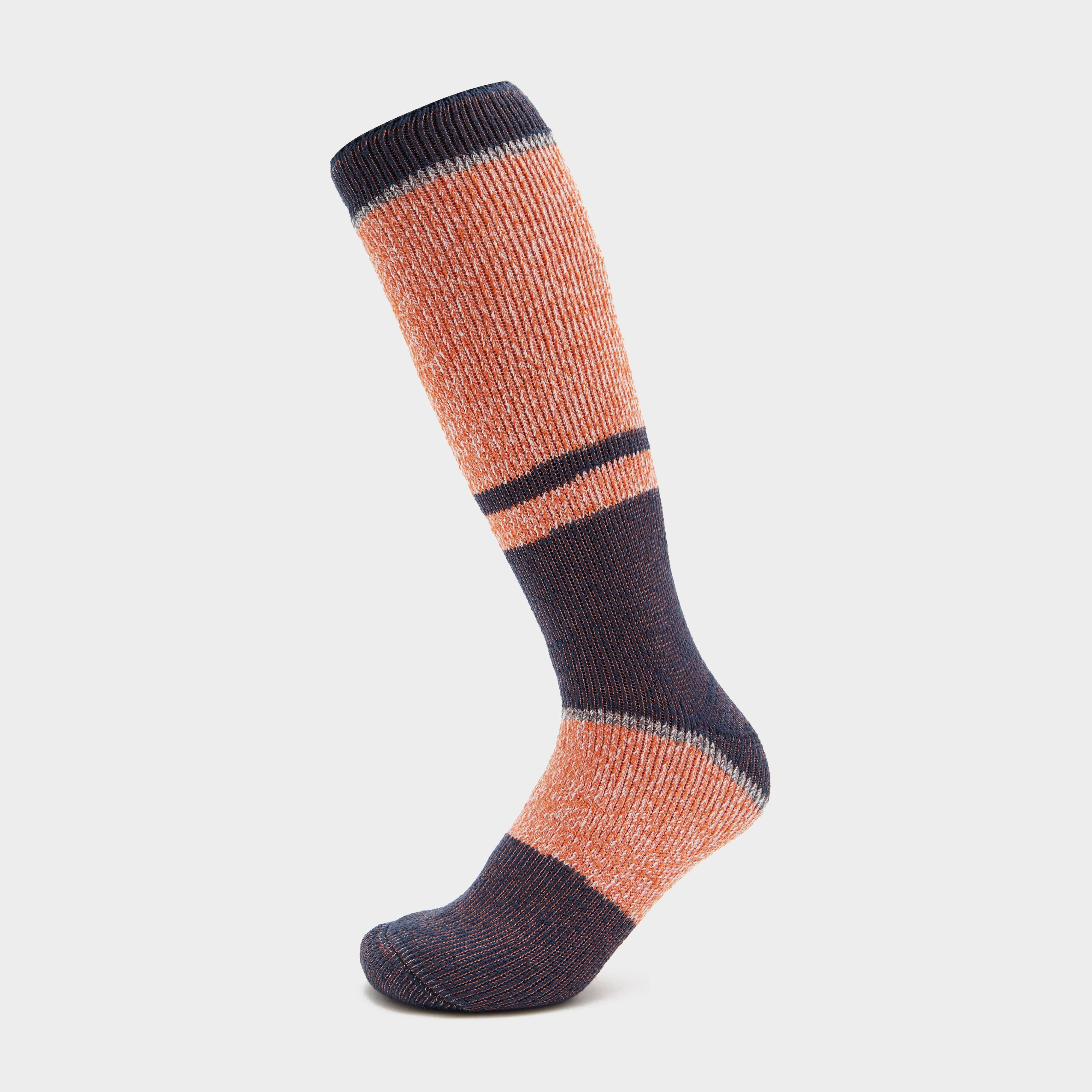 Men's Thermal Heat Trap Ski Socks - Orange, Orange