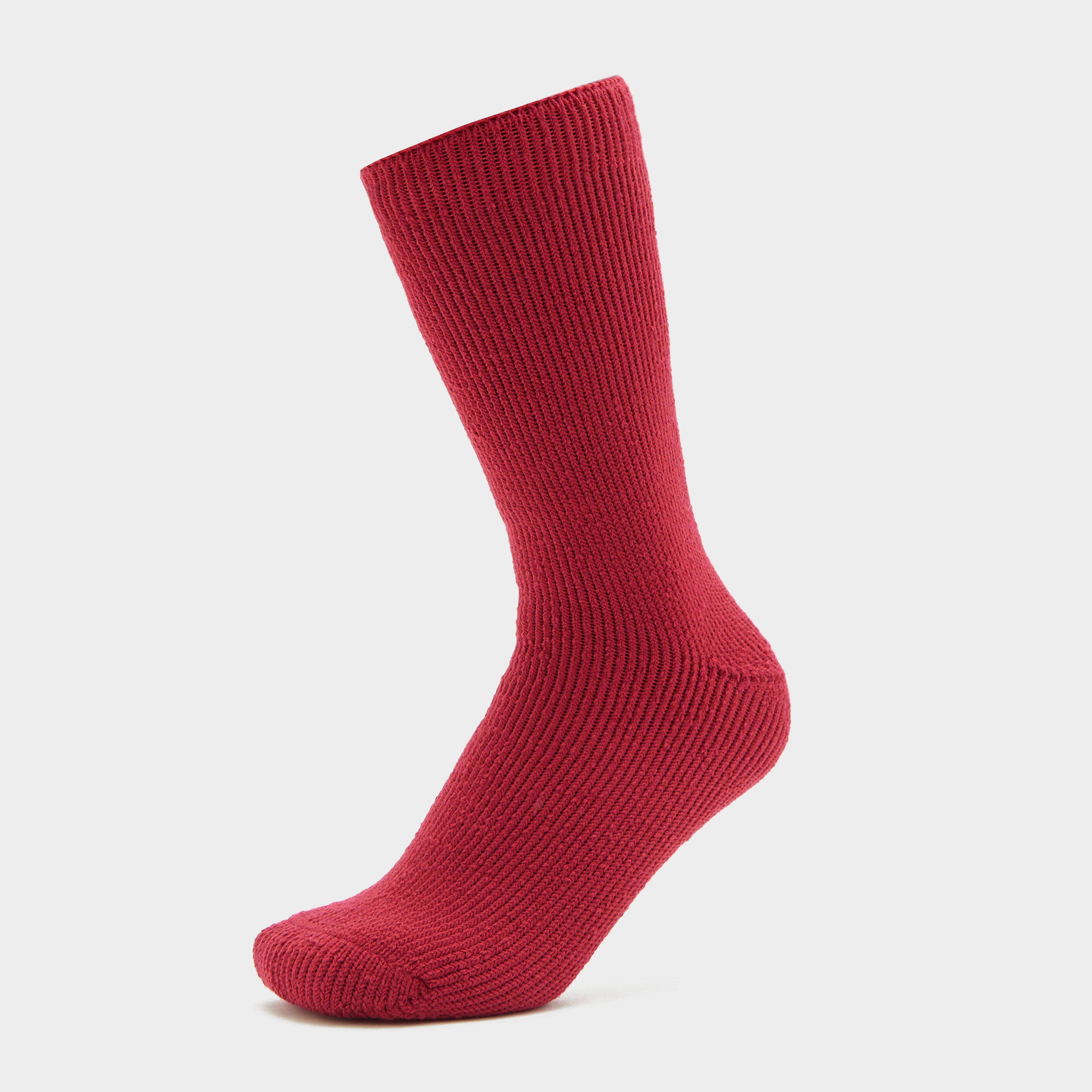 Women's Thermal Heat Trap Socks - Red, Red