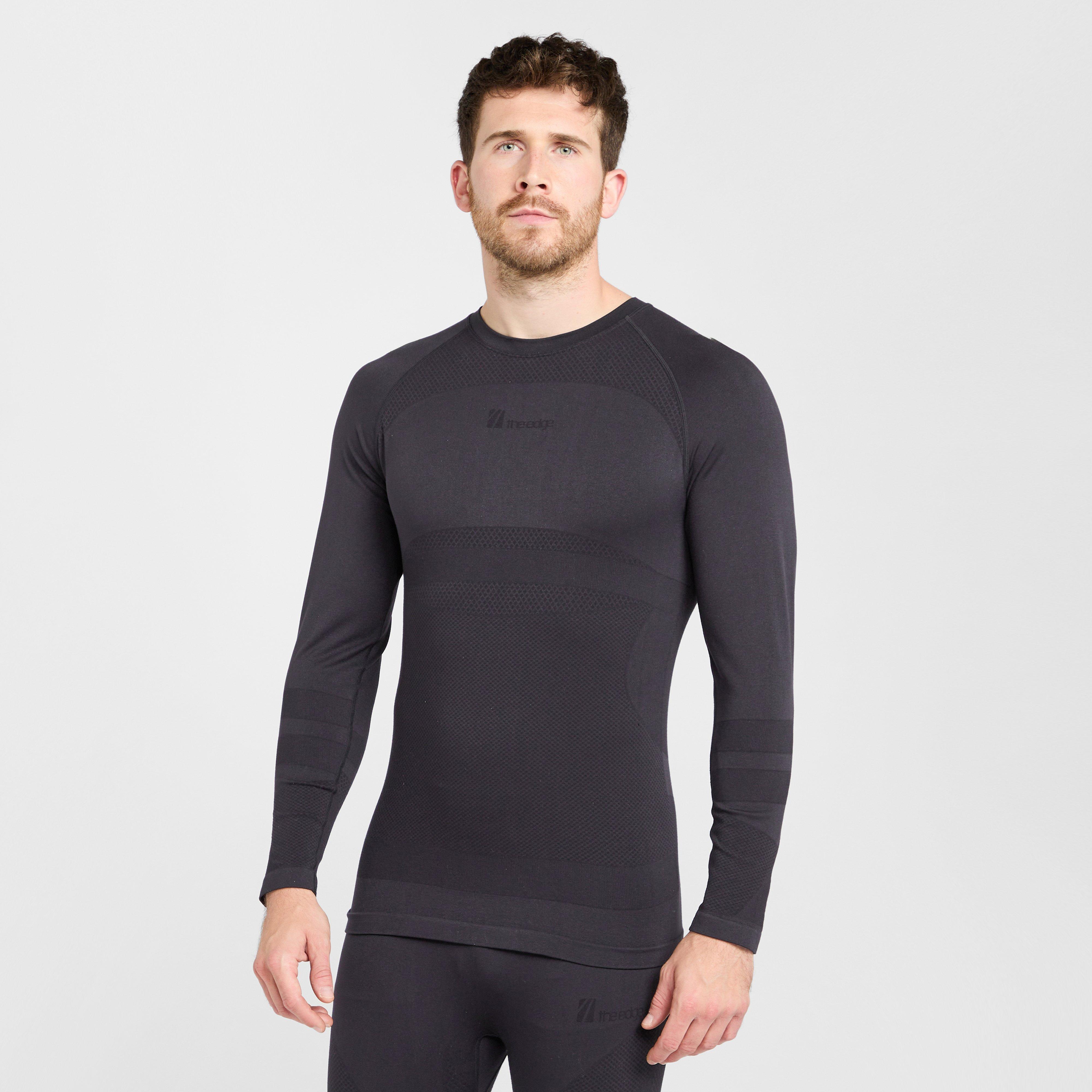 The Edge Men's Evolution Seamless Long Sleeve Top - Blk, BLK