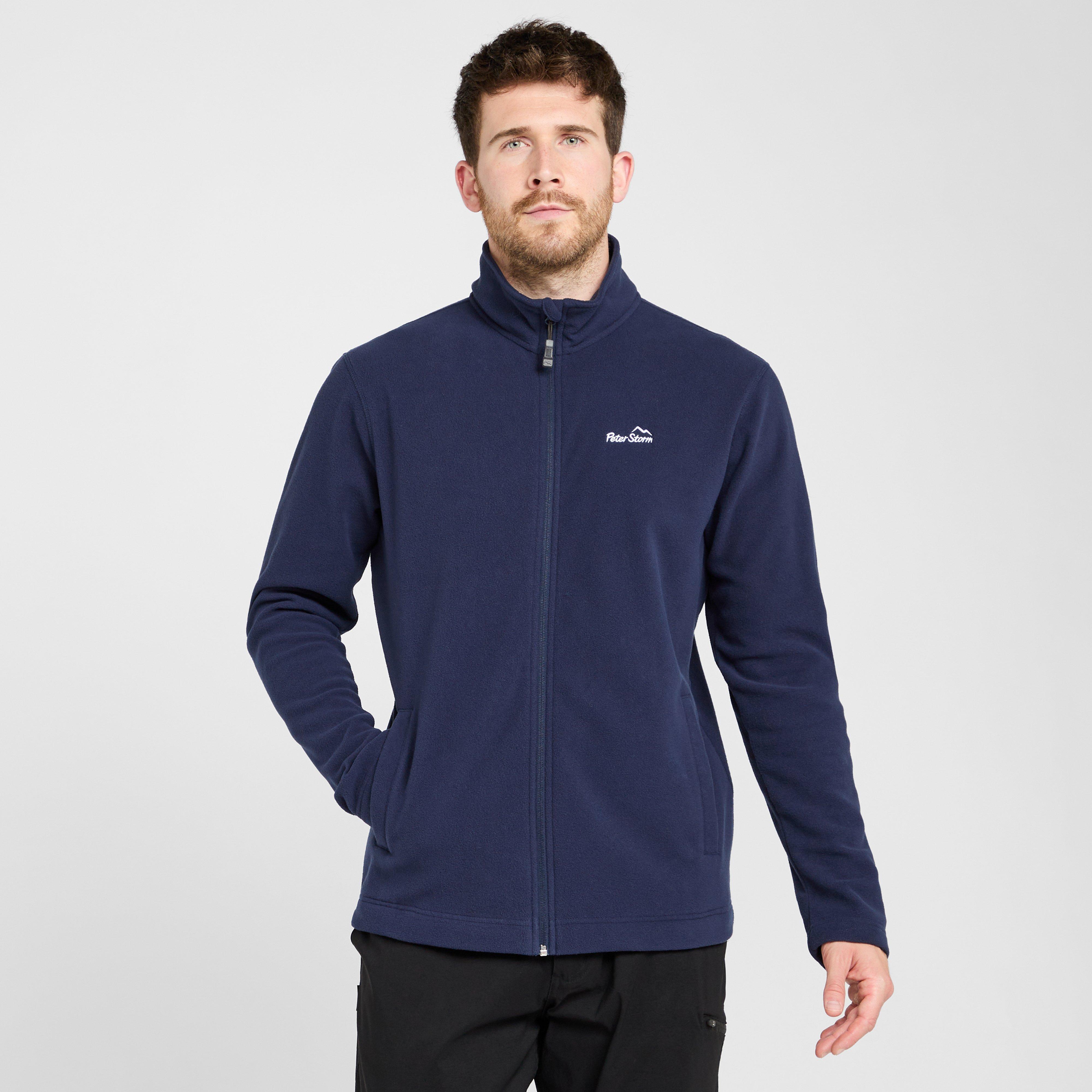 Peter Storm Mens Bracken Full Zip Fleece Navy - Nvy, NVY