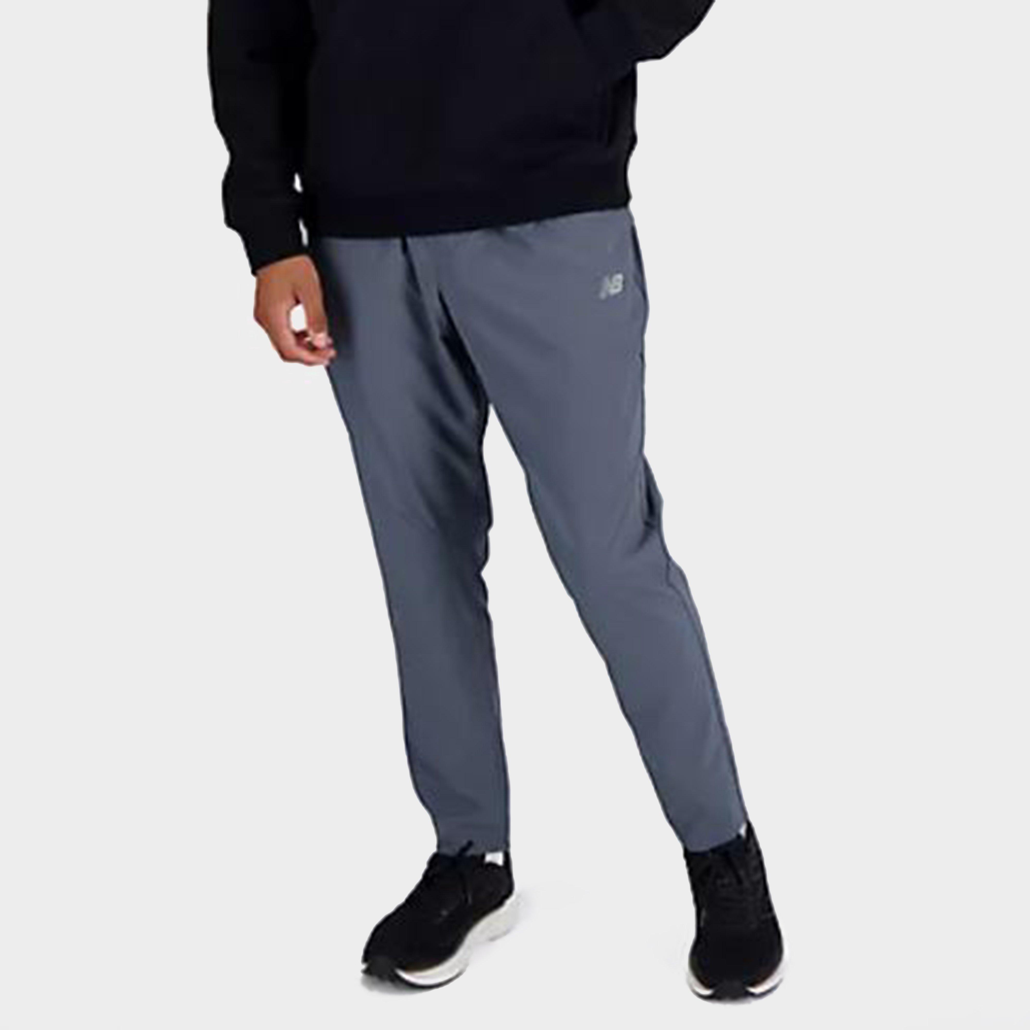 Men's Straight Woven Track Pants, Grey