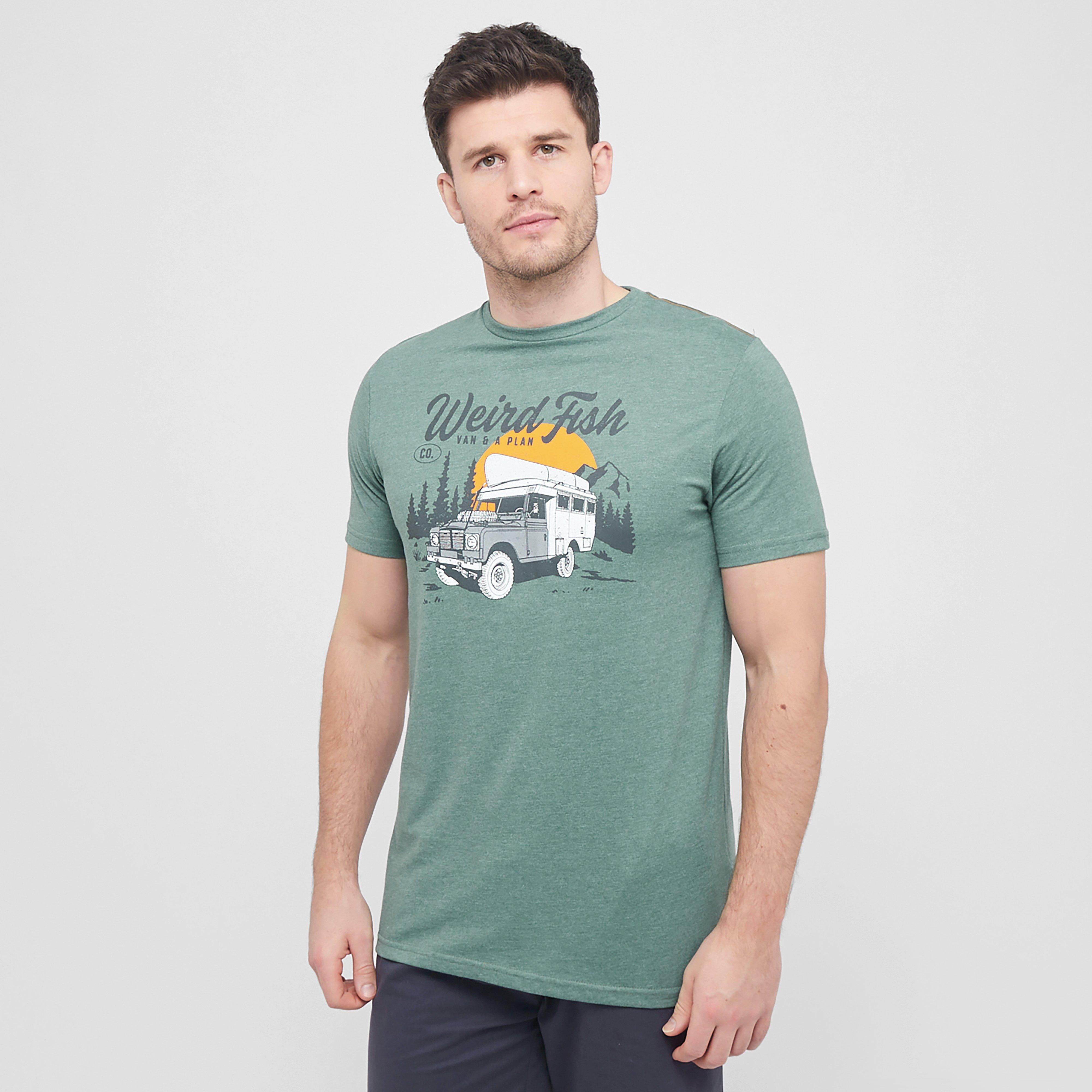 Weird Fish Men's Van Life Eco Graphic T-Shirt - Grn$, GRN$