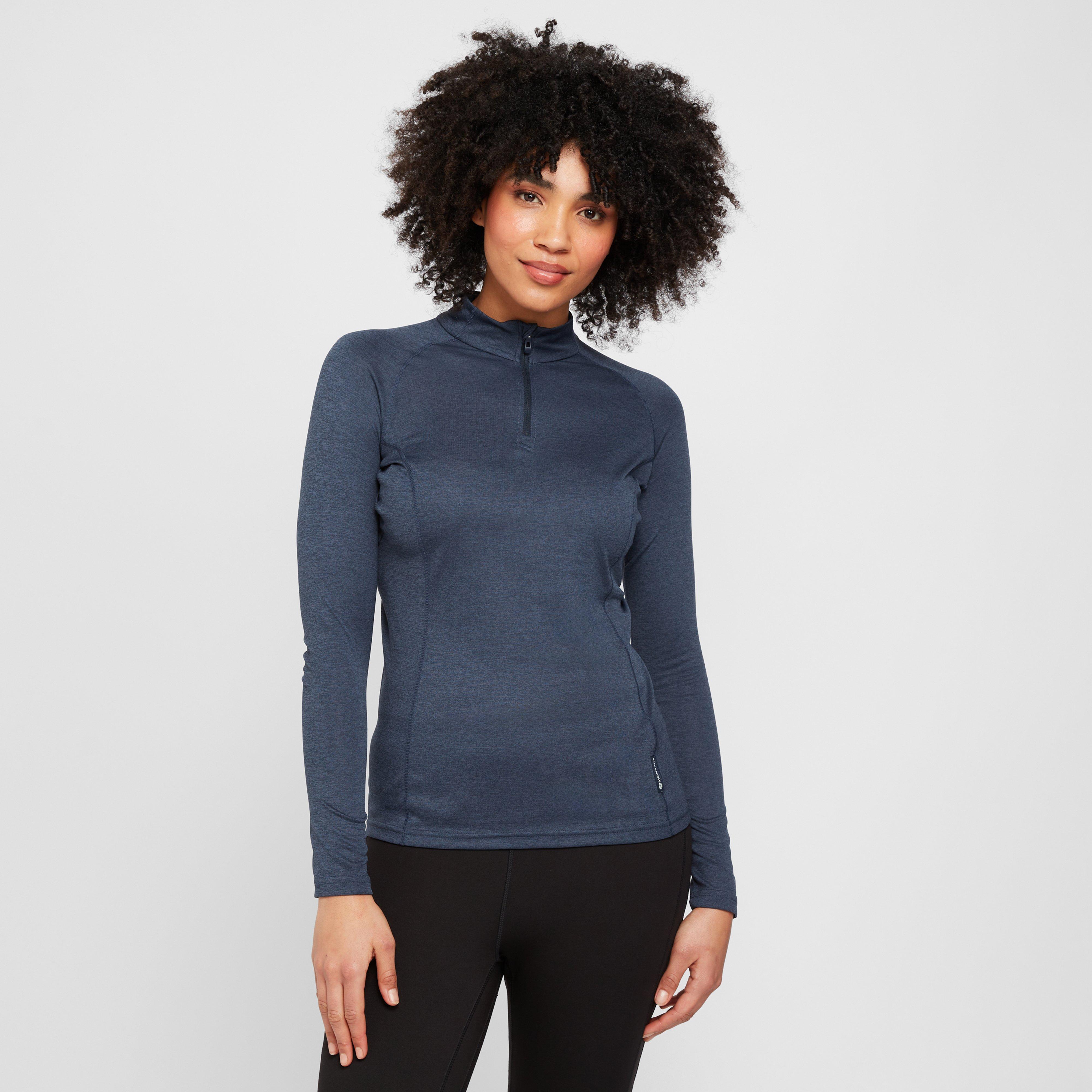 Click to view product details and reviews for Womens Dart Long Sleeve Zip Neck Top Navy.