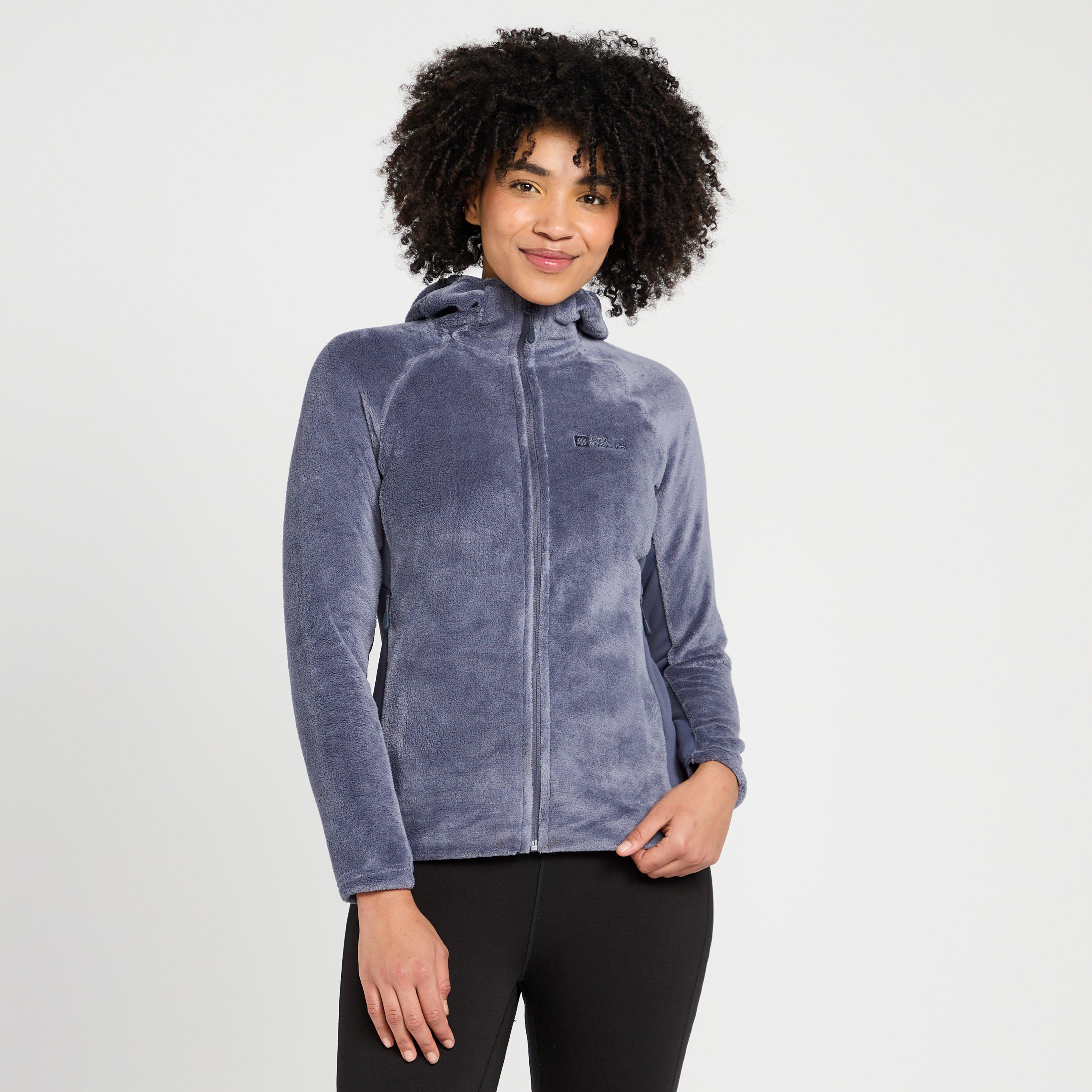Jack Wolfskin Women's Rotwand Hooded Fleece - Dgy, DGY