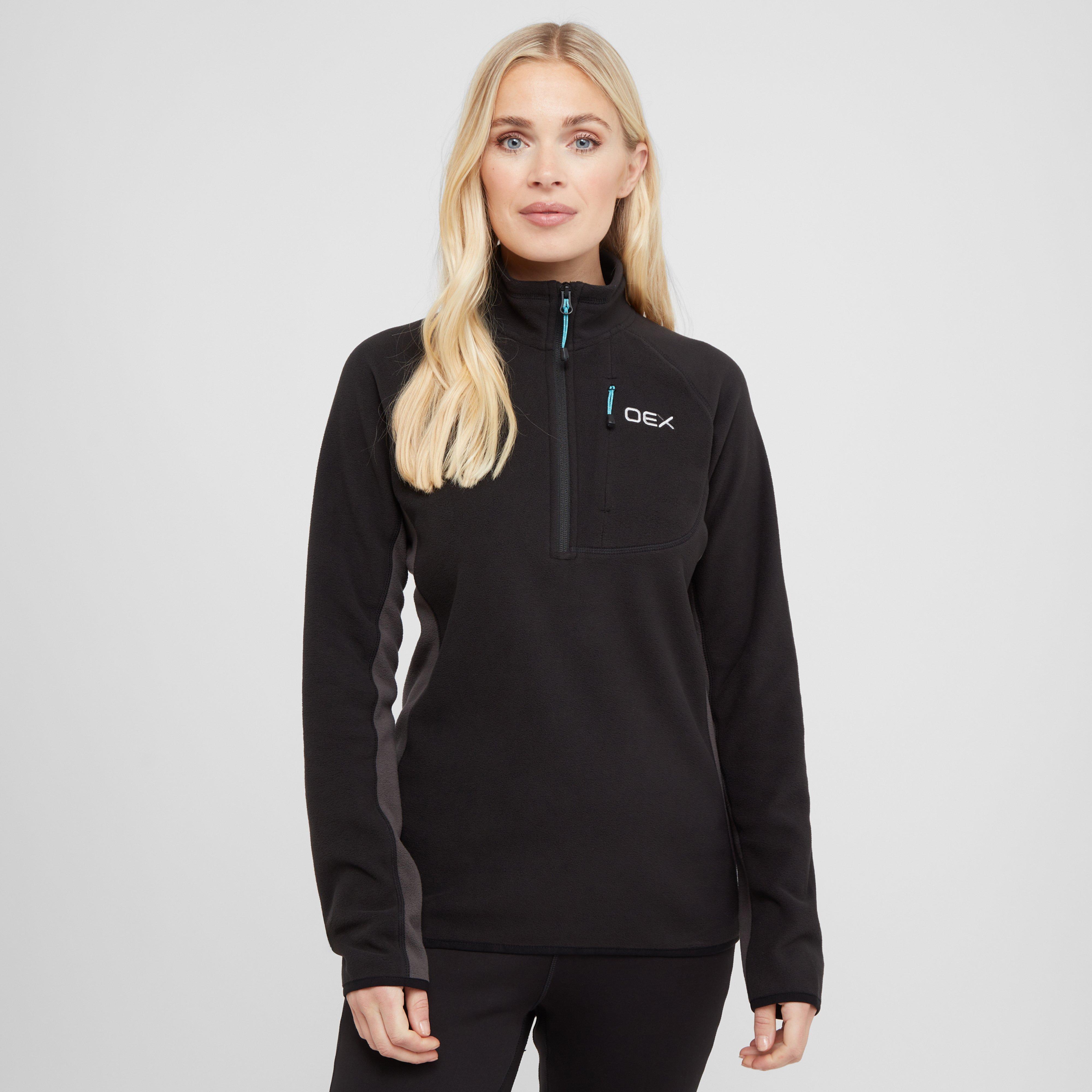 Oex Women's Ardmore Half Zip Fleece - Blk, BLK