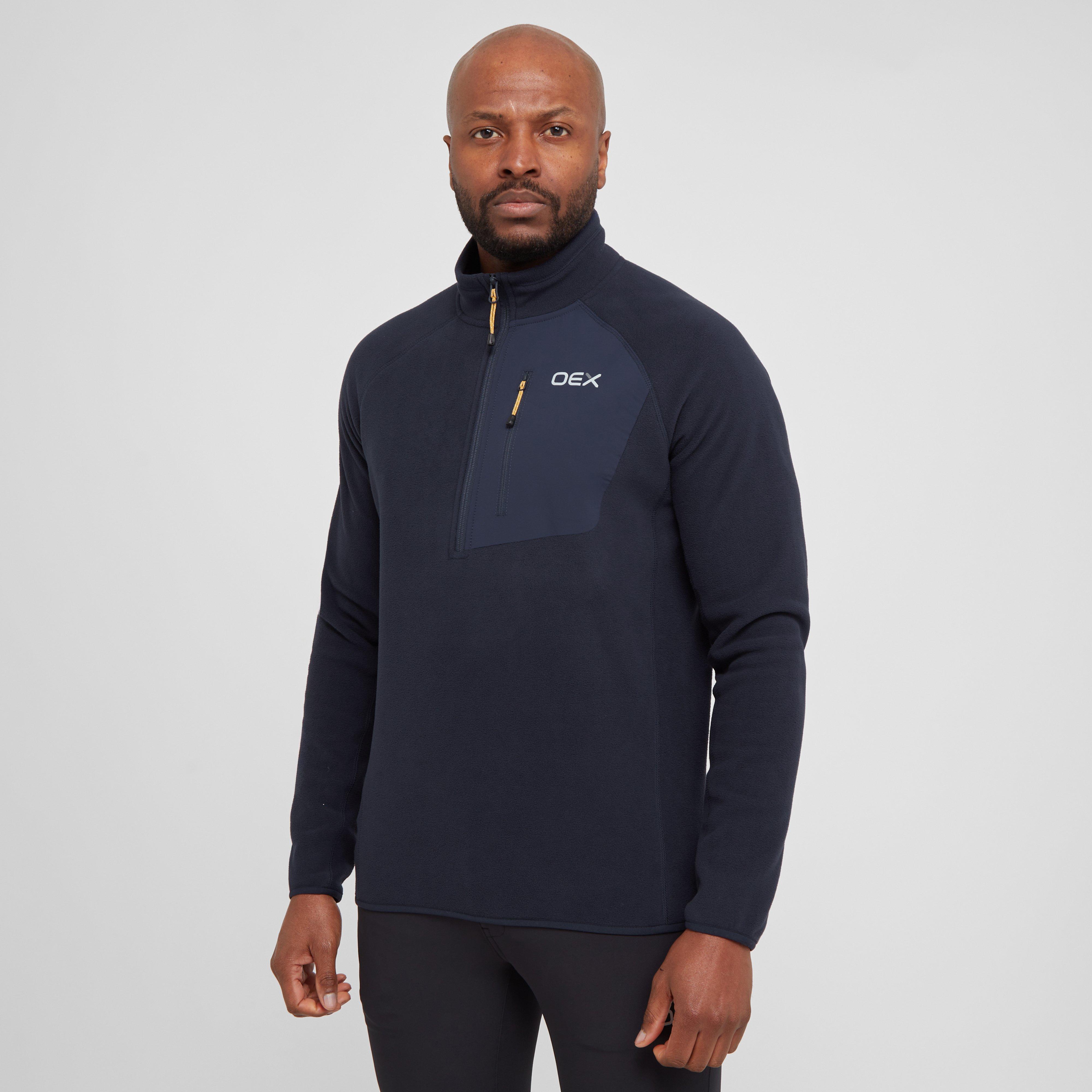 Oex Men's Braewick Half Zip Fleece - Nvy, NVY