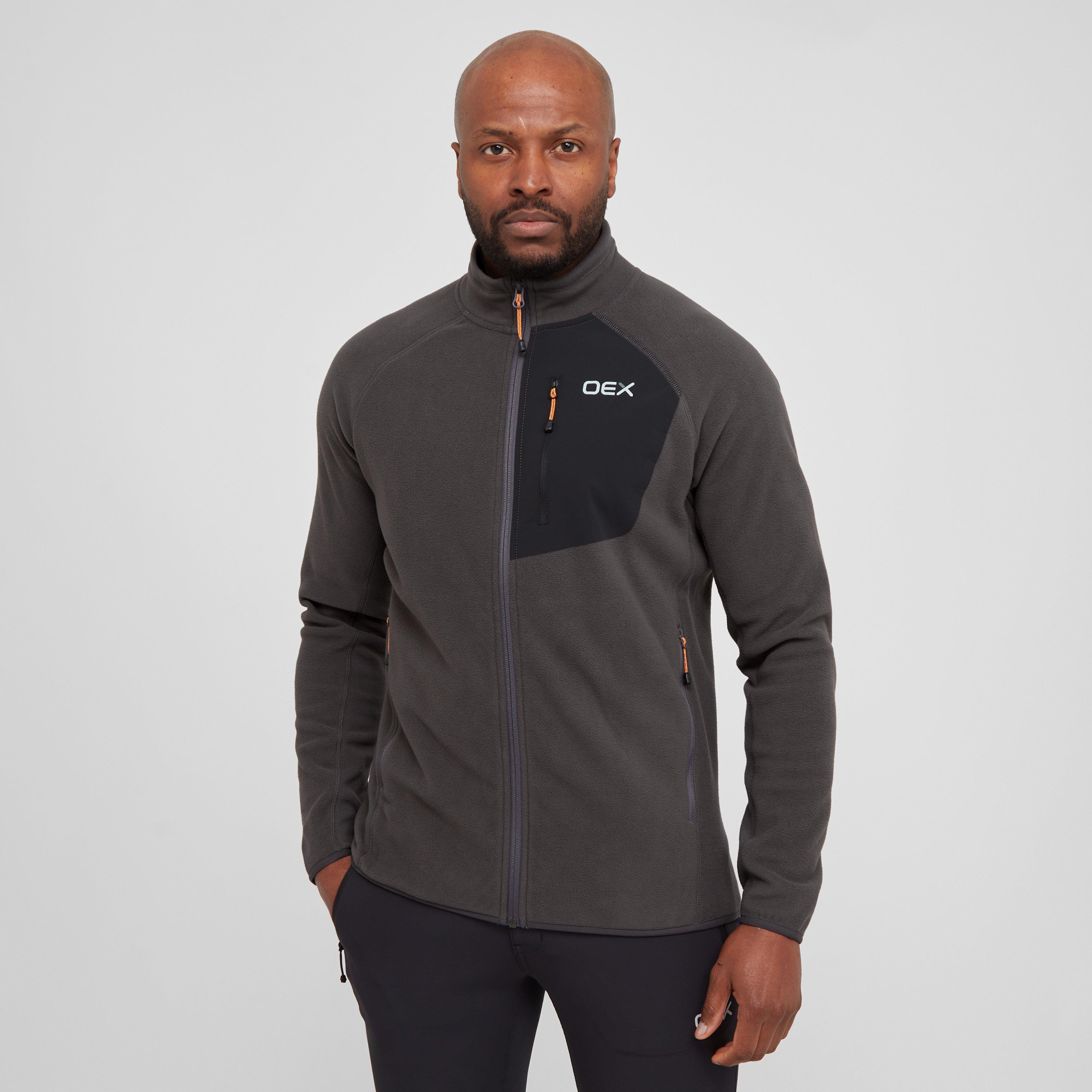 Oex Men's Braewick Full Zip Fleece - Dgy, DGY