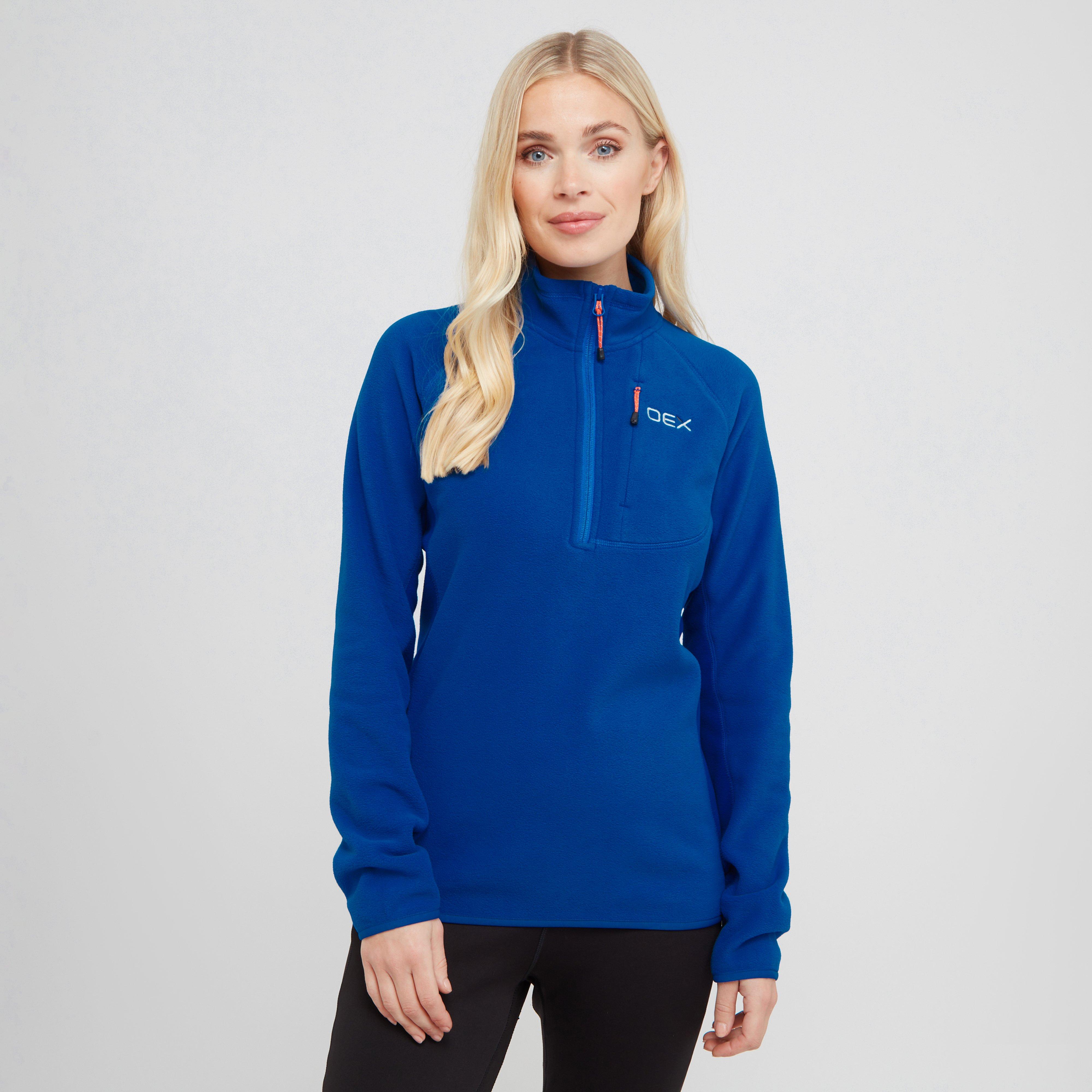 Oex Women's Ardmore Half Zip Fleece - Blu, BLU