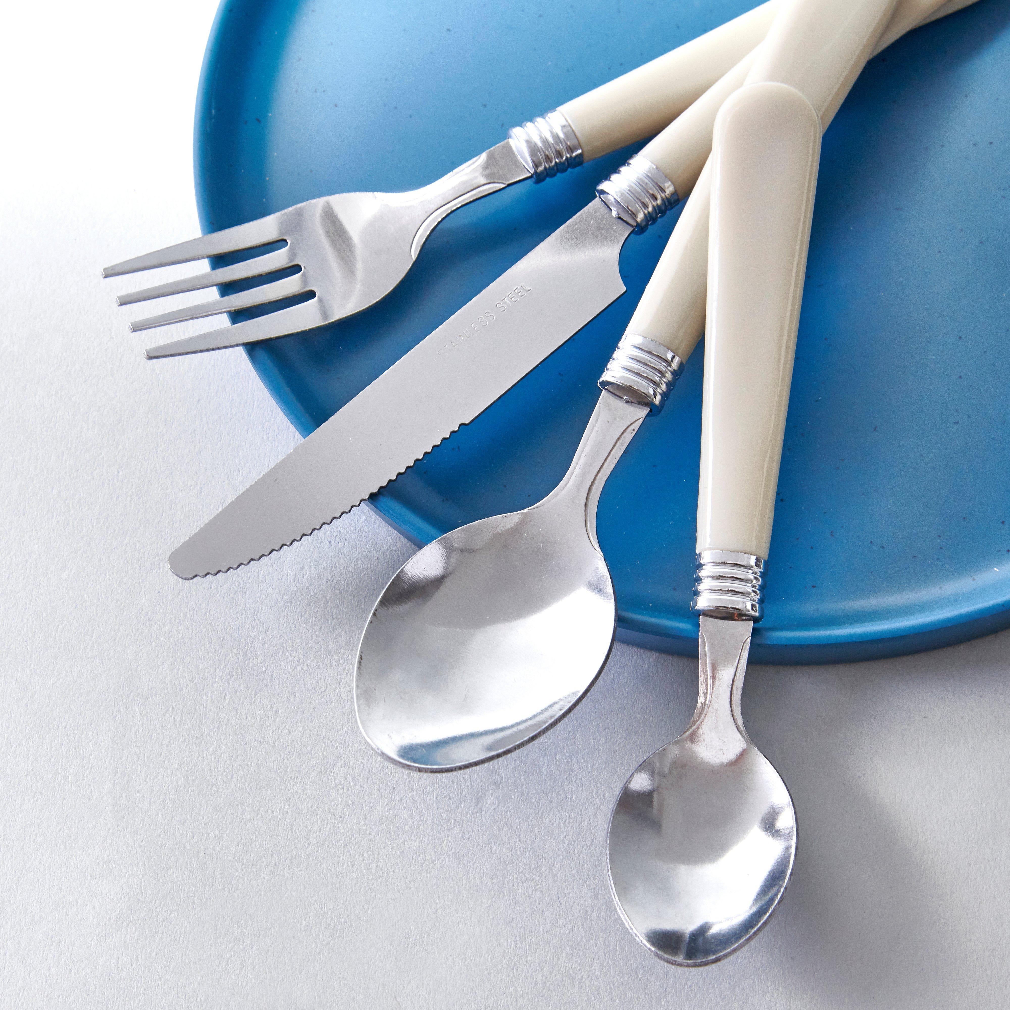 16 Piece Cutlery Set, Cream