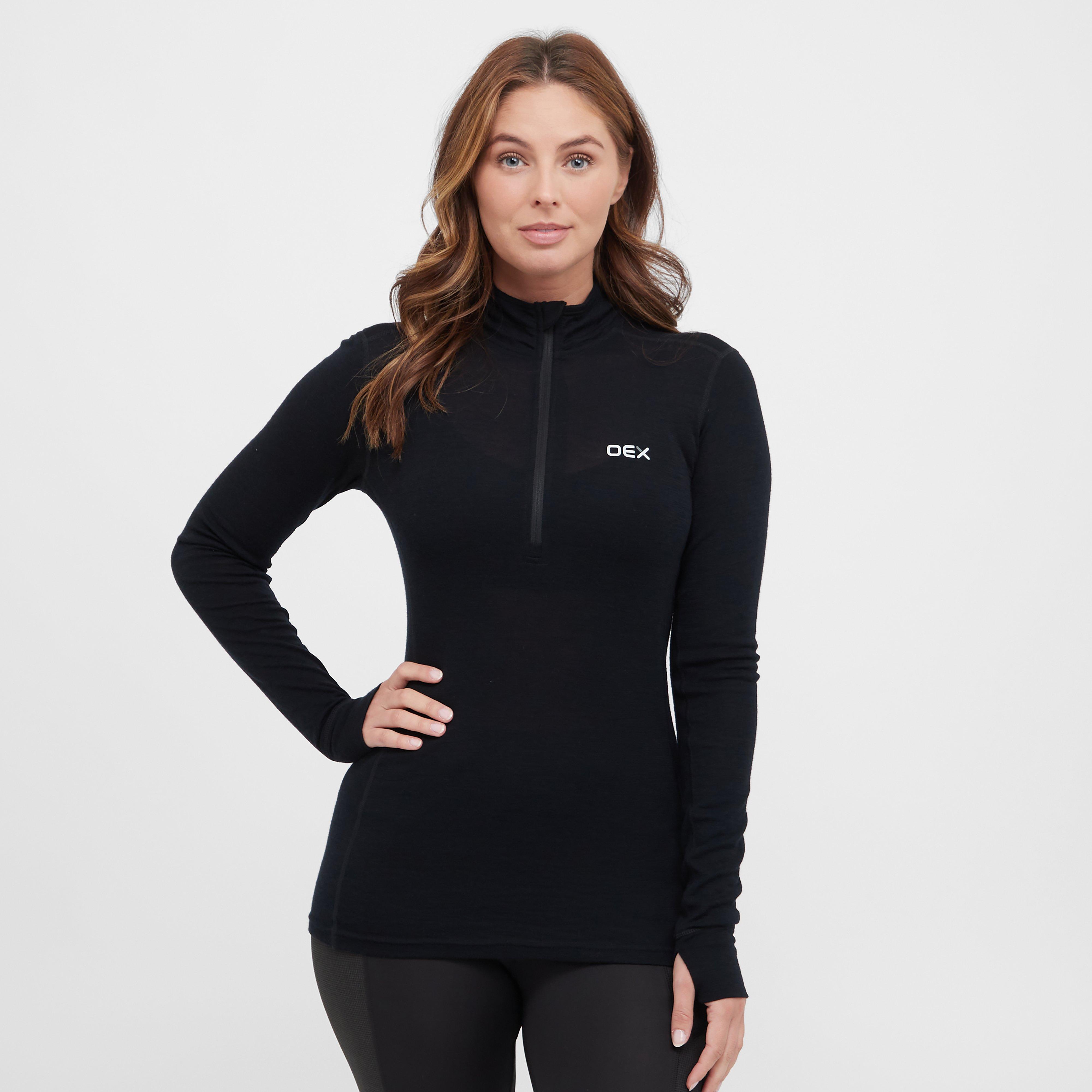 Women's Kelso Merino Long Sleeve Baselayer Top - Black, Black