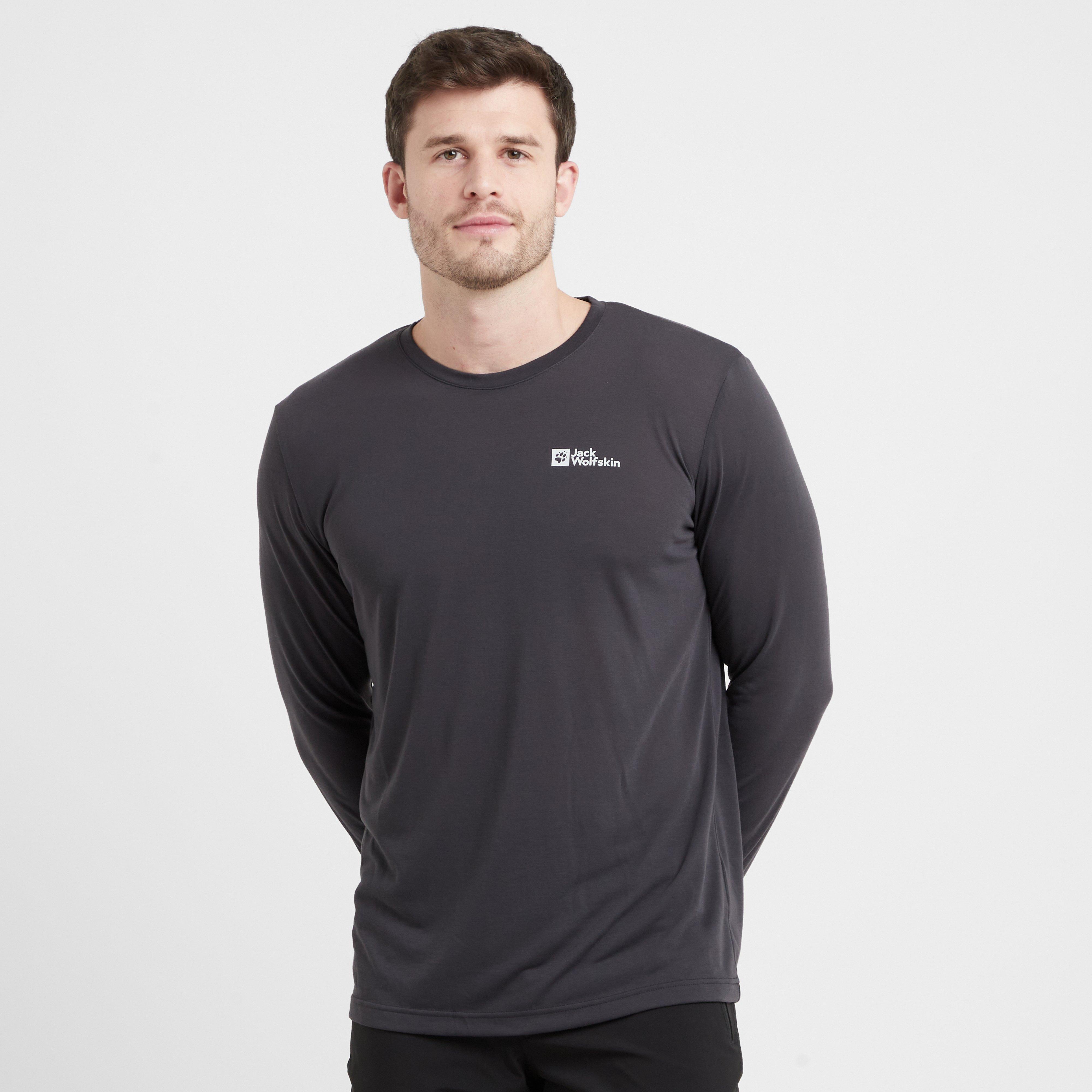 Jack Wolfskin Men's Vonnan Long Sleeve T-Shirt - Blk, BLK