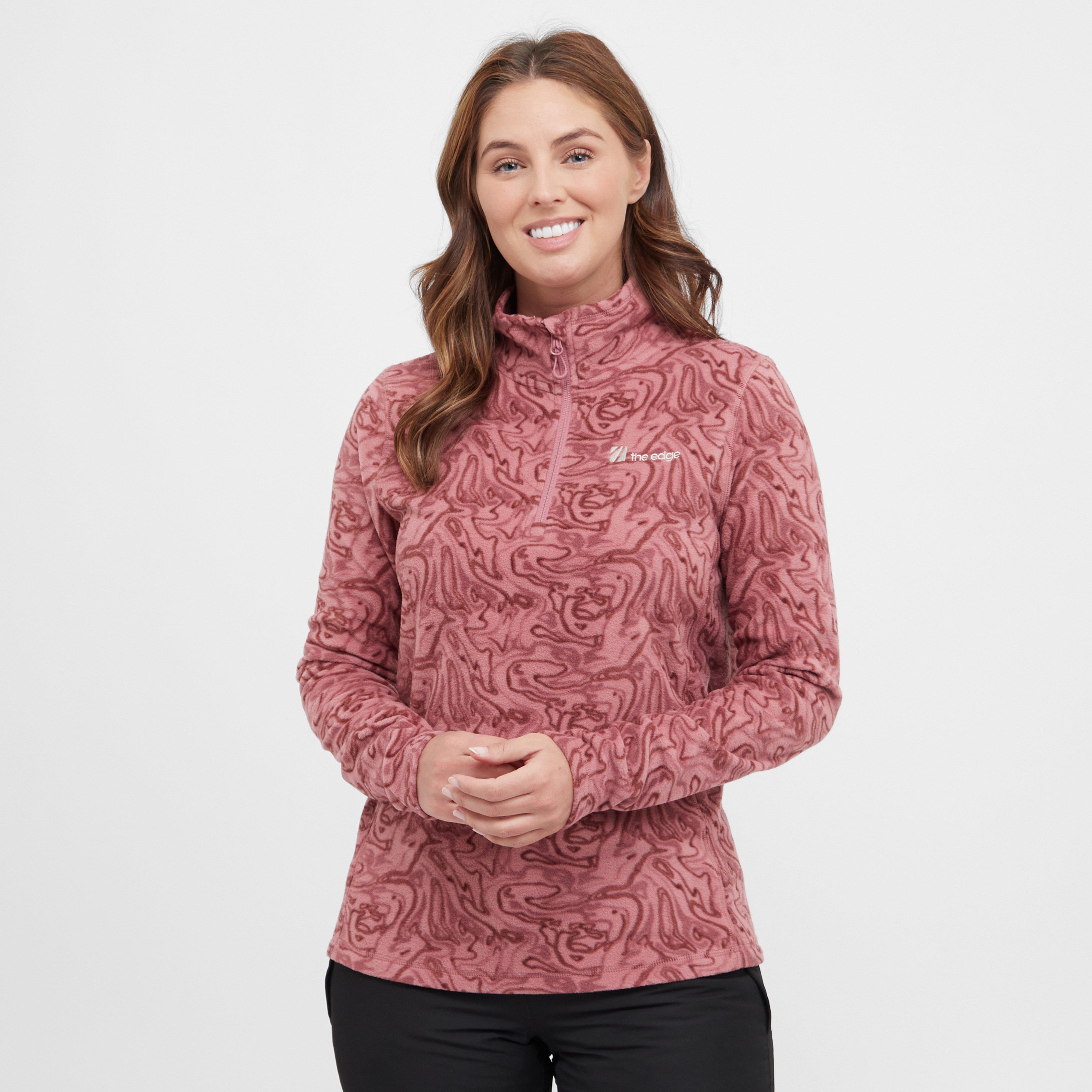 The Edge Women's Rossland Half Zip Fleece - Pnk, PNK