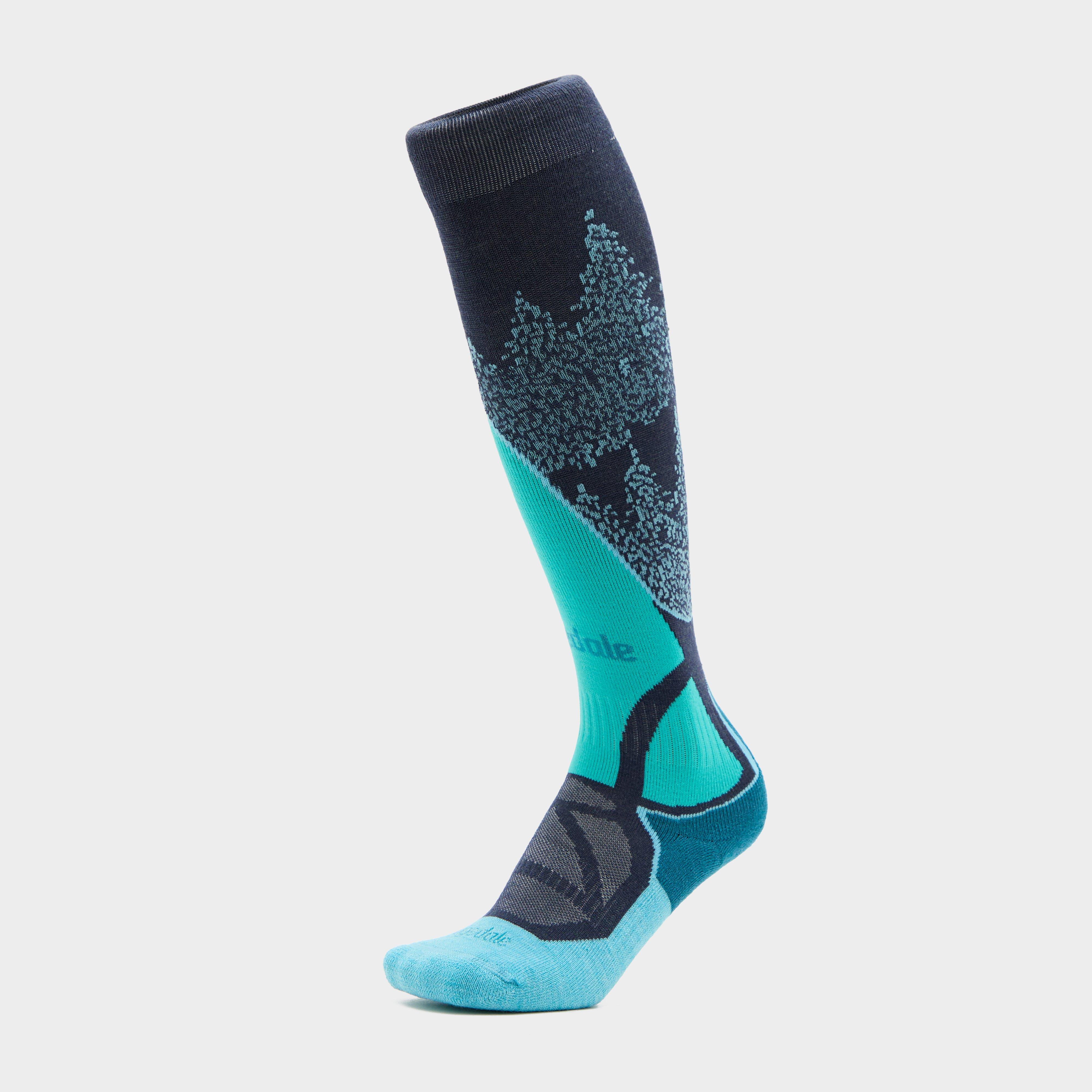 Women's Midweight Merino Ski Socks, Blue