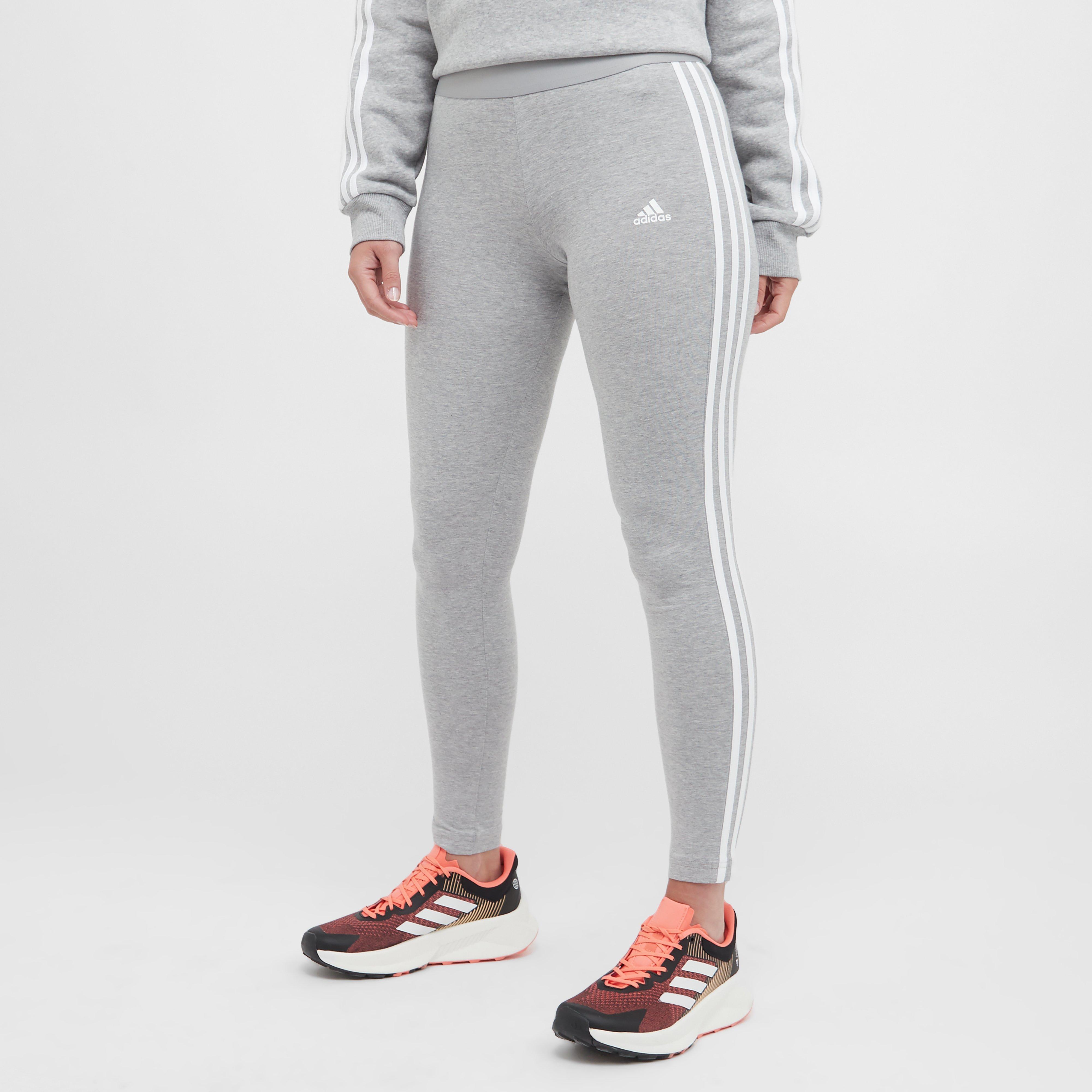 Adidas Women's 3 Stripes Leggings - Grey, Grey