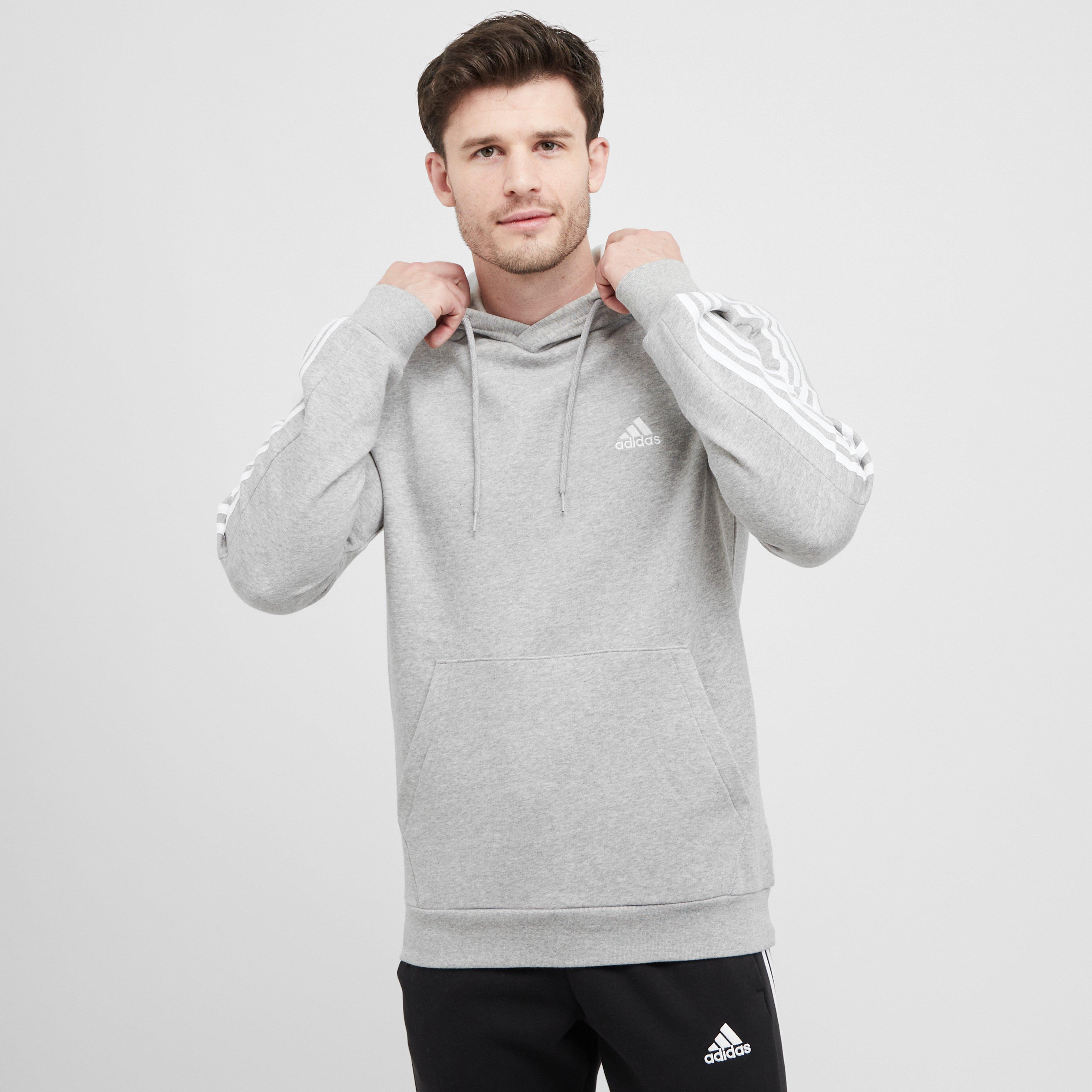 Adidas Men's Essentials Fleece 3-Stripes Hoodie - Mgy, MGY