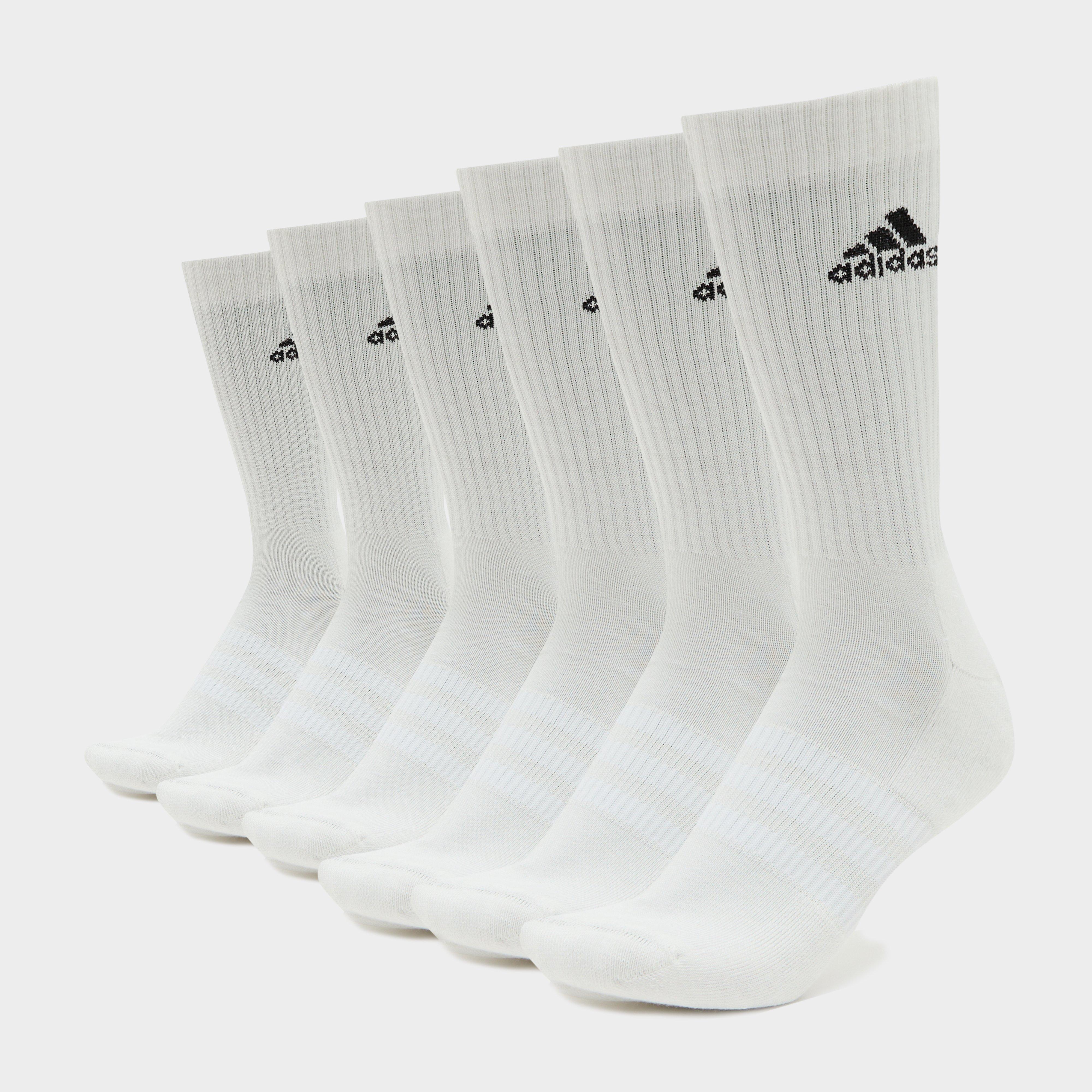 Adidas Men's Trefoil Socks Pack Of 6 - White, White