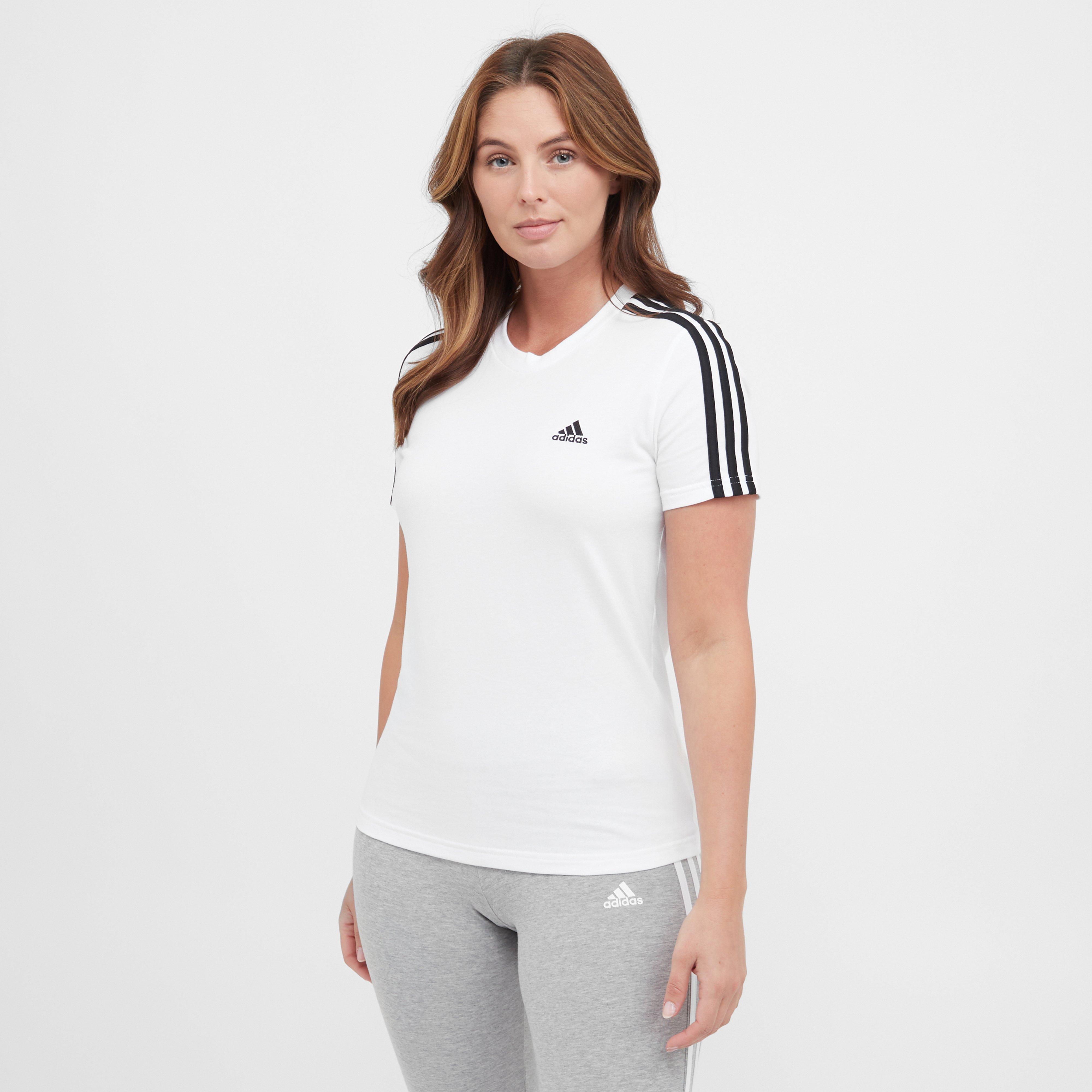 Women's Essentials Slim 3-Stripes T-Shirt, White