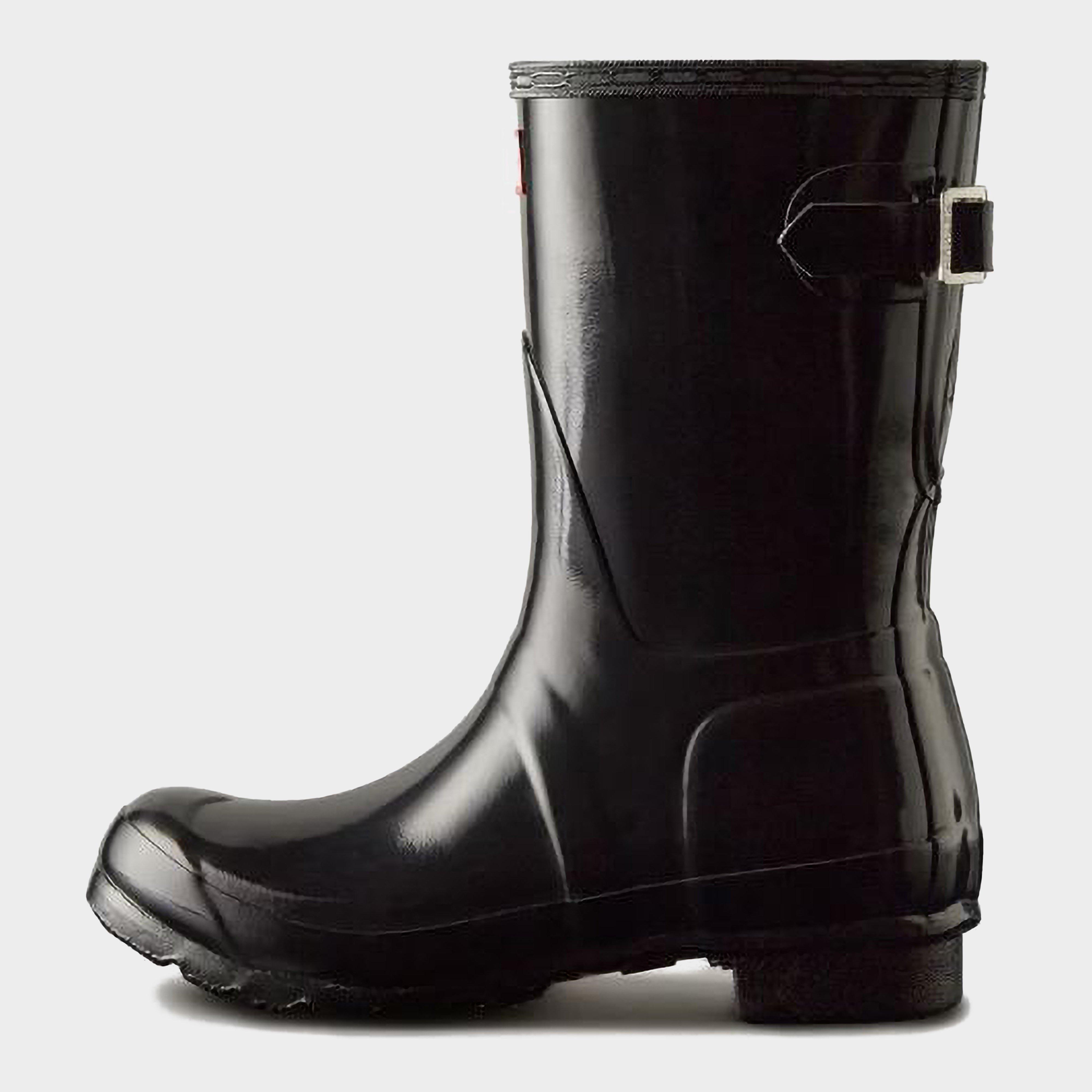 Hunter Women's Original Short Back Adjustable Wellington Boots - Blk, BLK