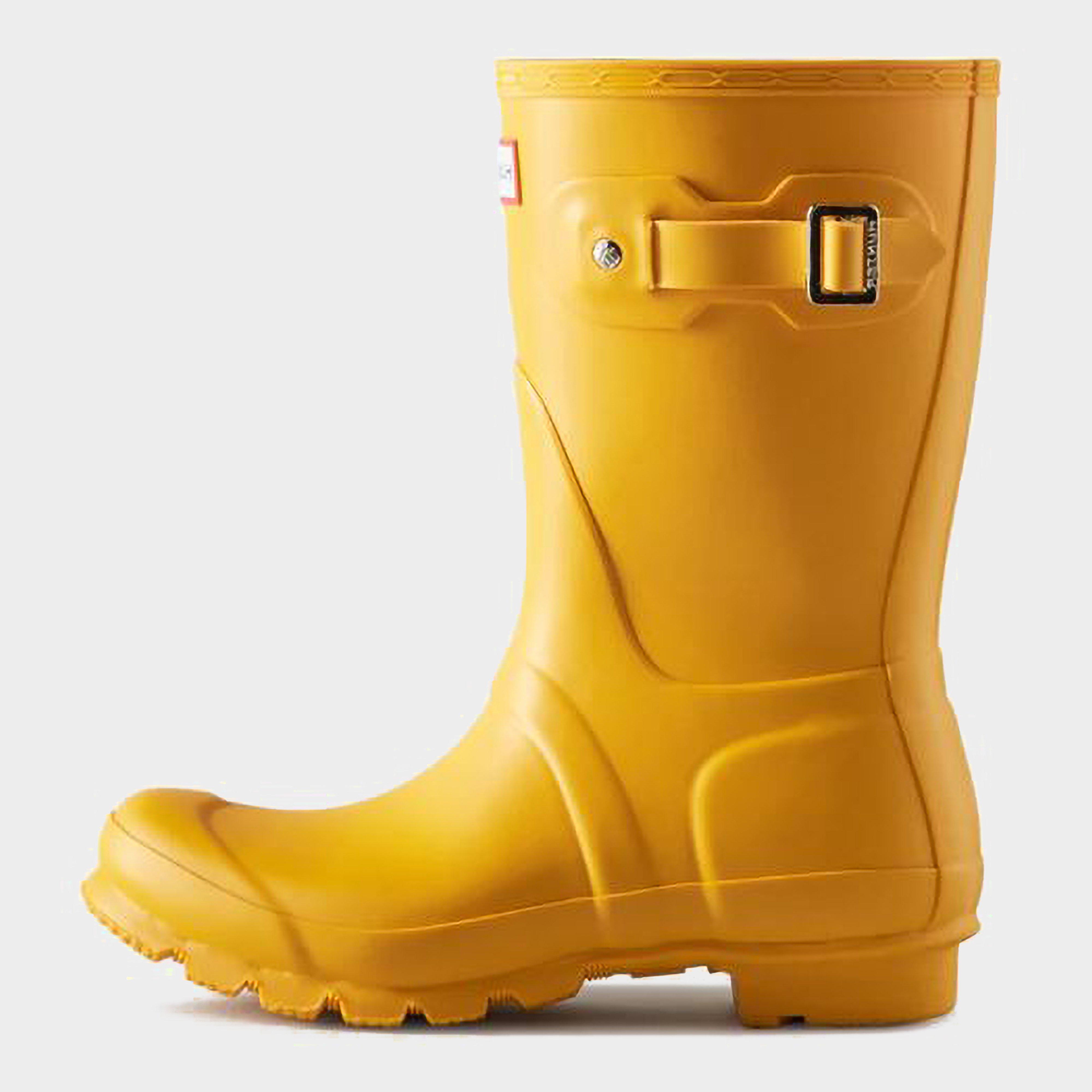 Hunter Original Short Yellow Wellington Boots, YEL