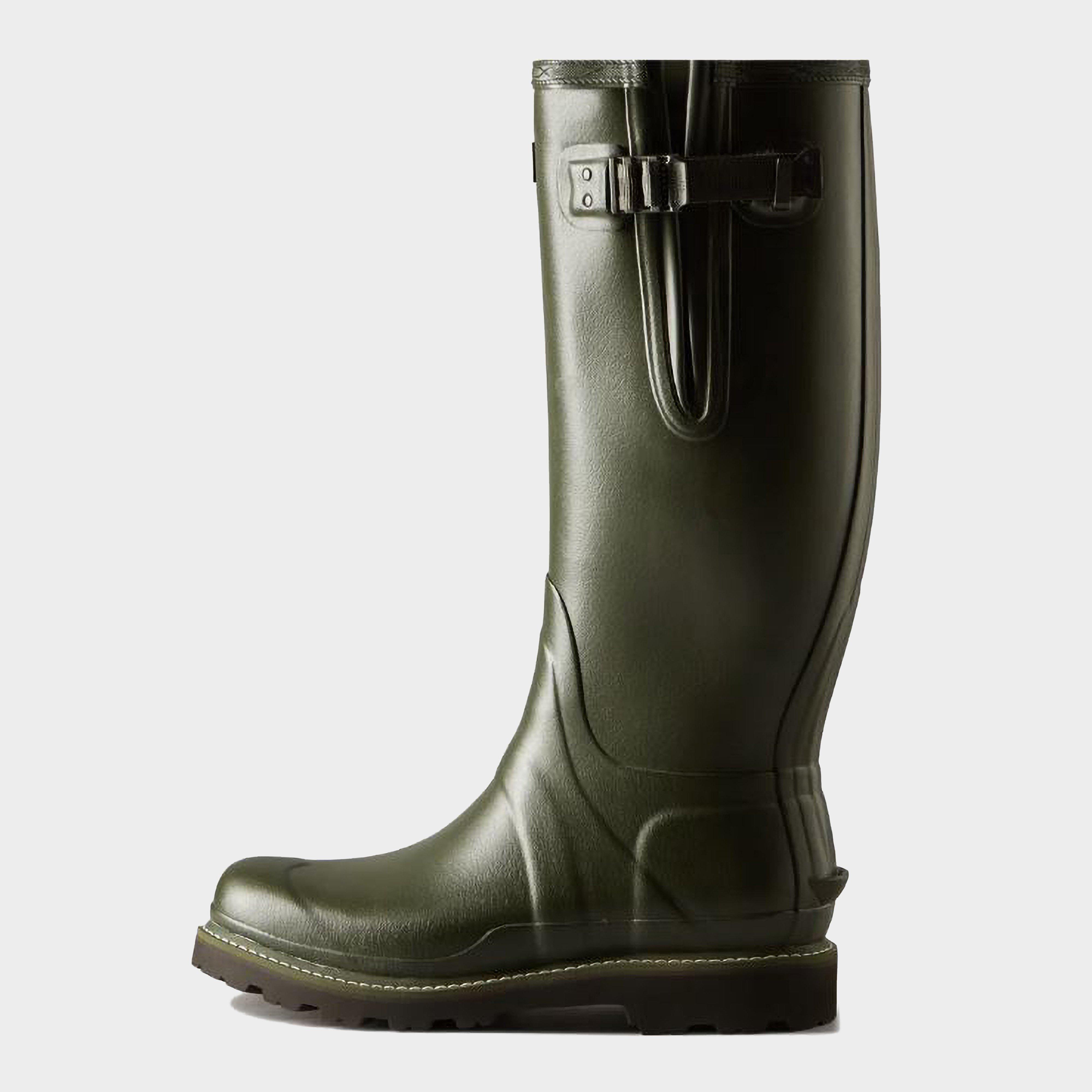 Men's Balmoral Side Adjustable Neoprene Wellington Boot, Green