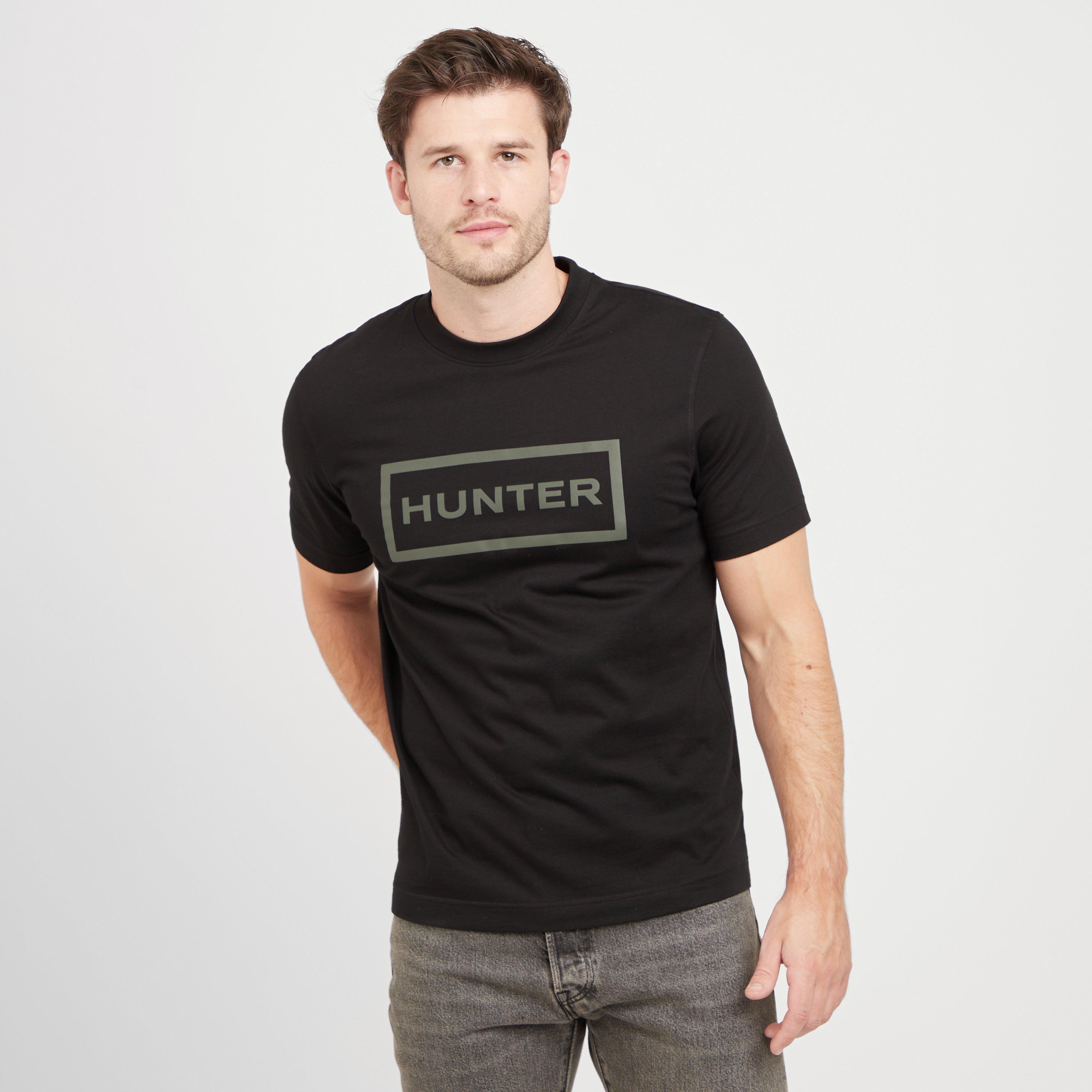 Hunter Men's Barry Big Logo T-Shirt - Blk, BLK