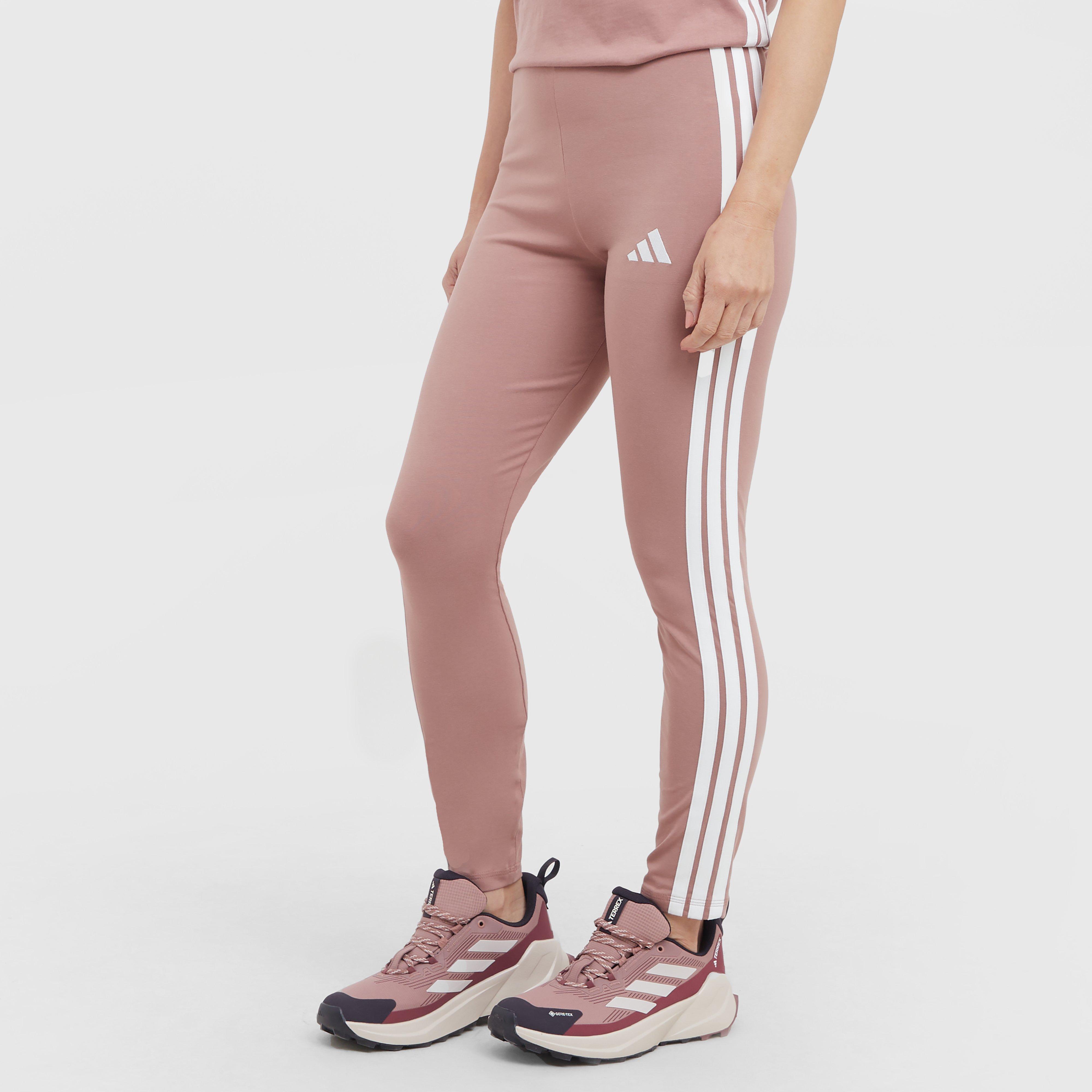 Women's Essentials 3-Stripes Cotton Leggings, Pink
